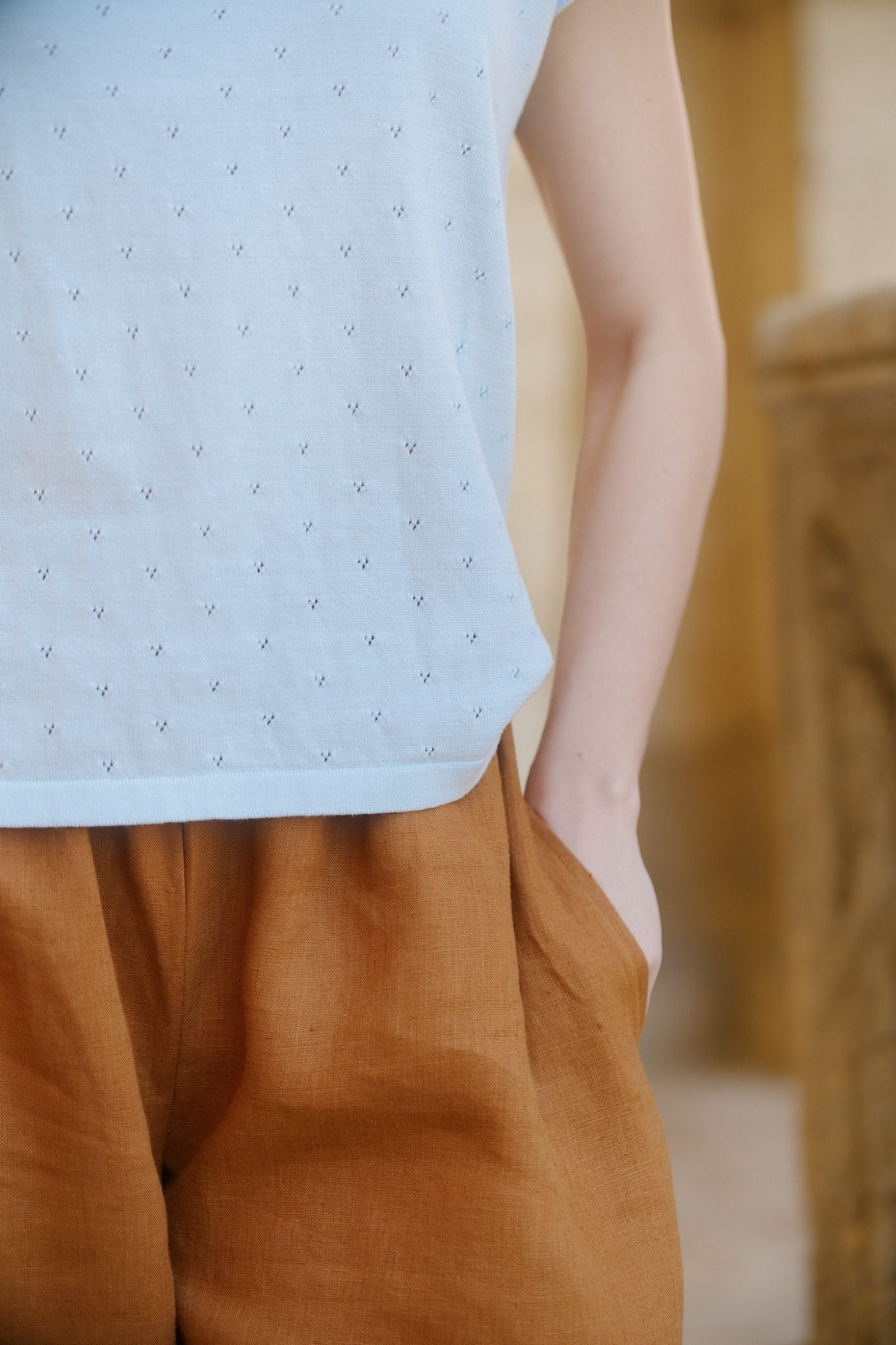 Finely Knitted Organic Cotton Top
