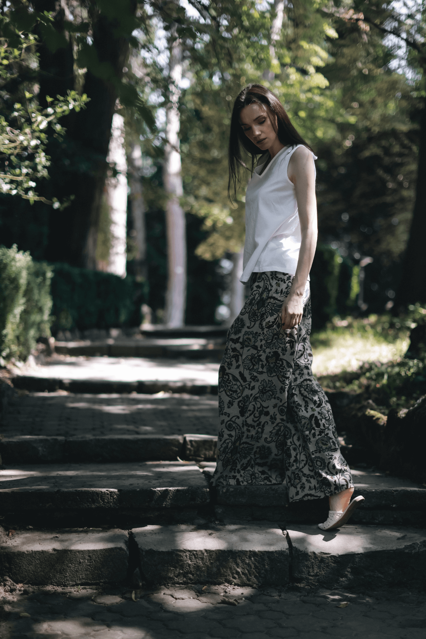 Pantaloni Extra Largi Din In Scala Botanic