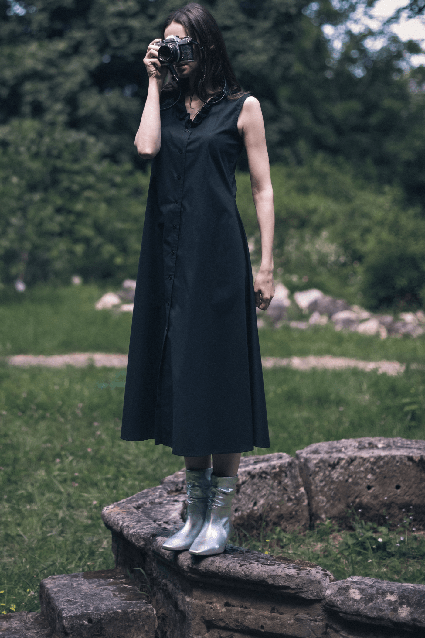 ANEMONE long linen dress
