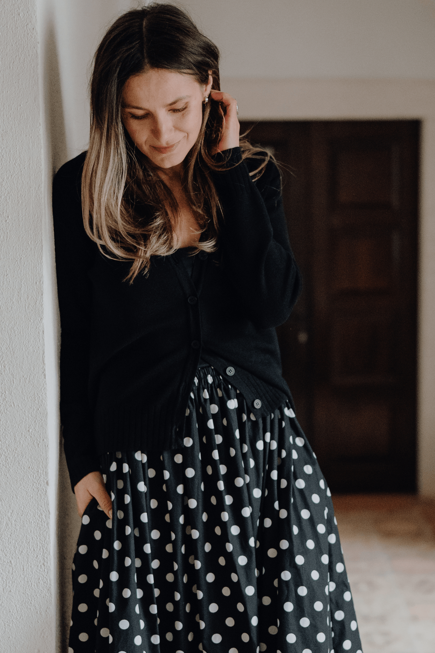 Cardigan din lână Allegria Negru