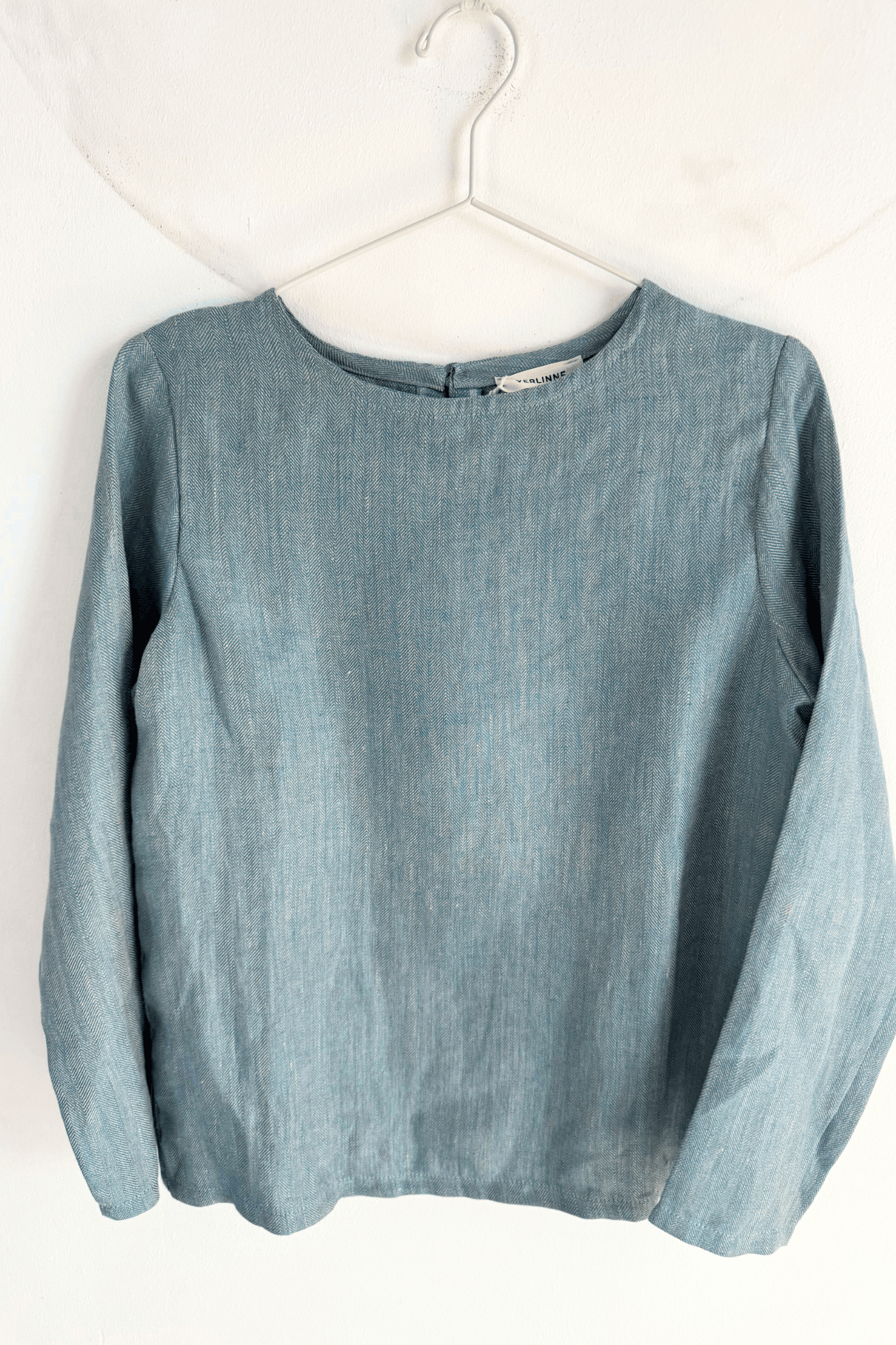 Bluză Din In Cu Mânecă Lungă Verona Turcoaz