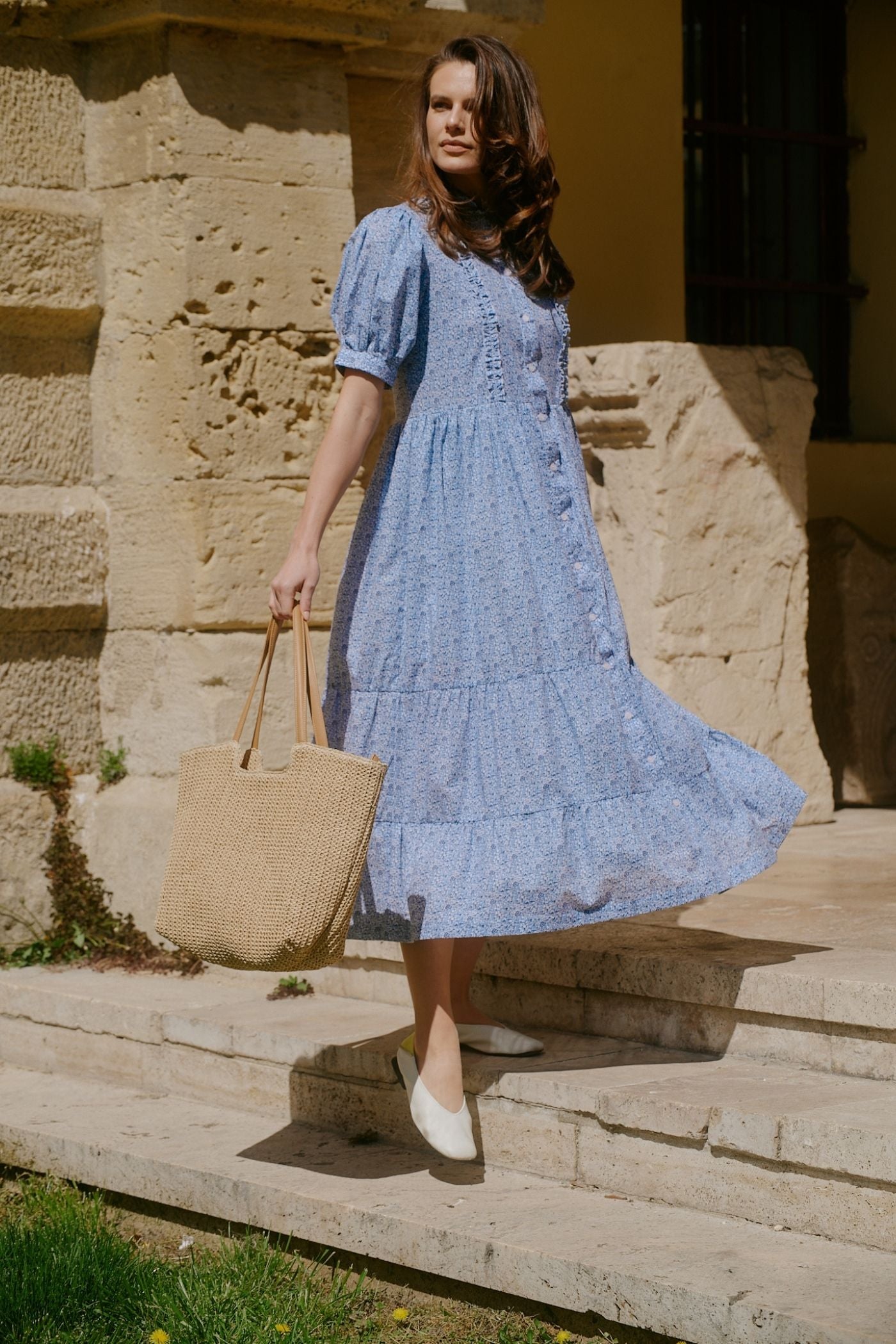 Chloe Organic Cotton Floral Dress