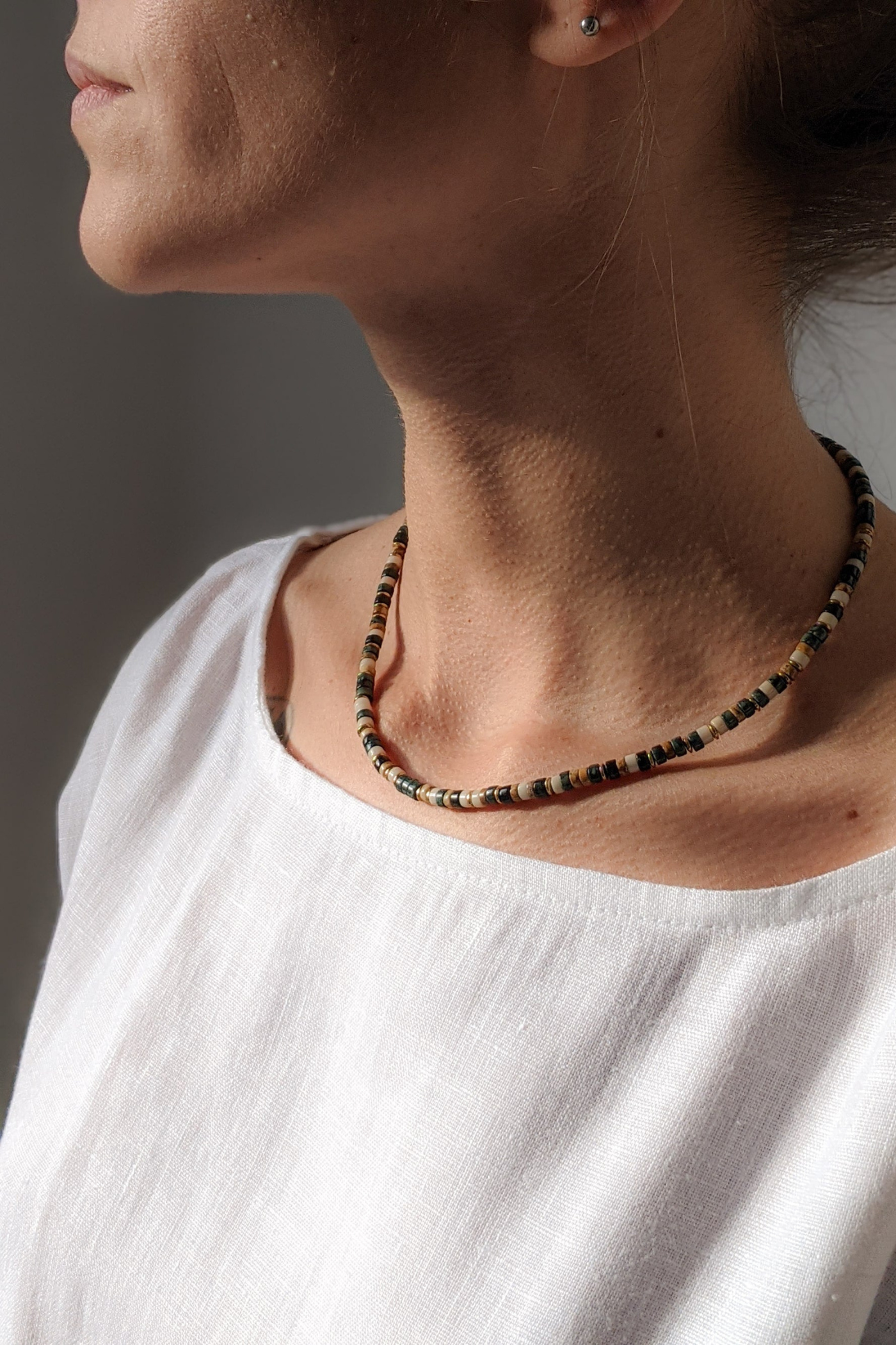 Natural stone necklace