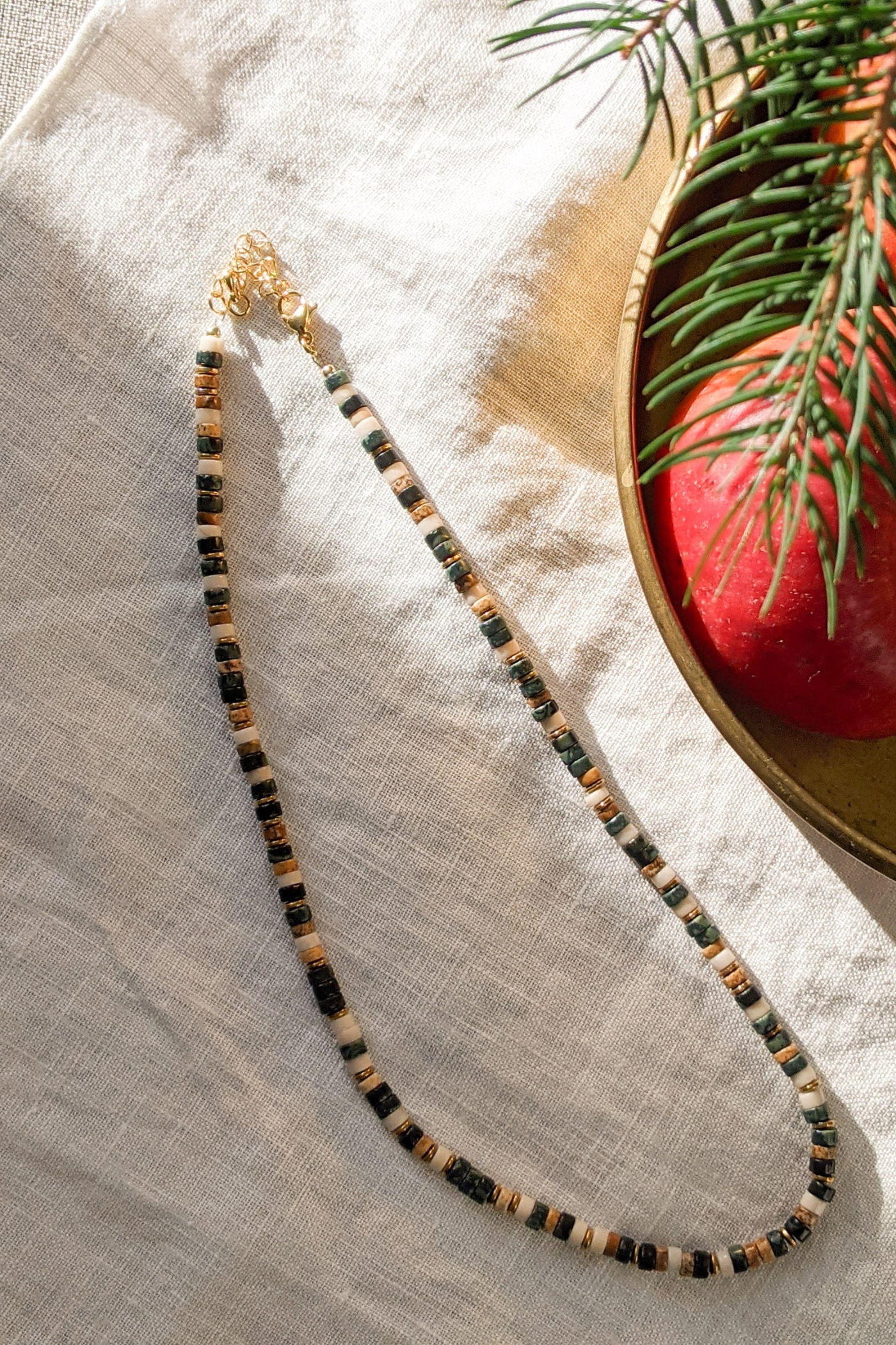 Natural stone necklace