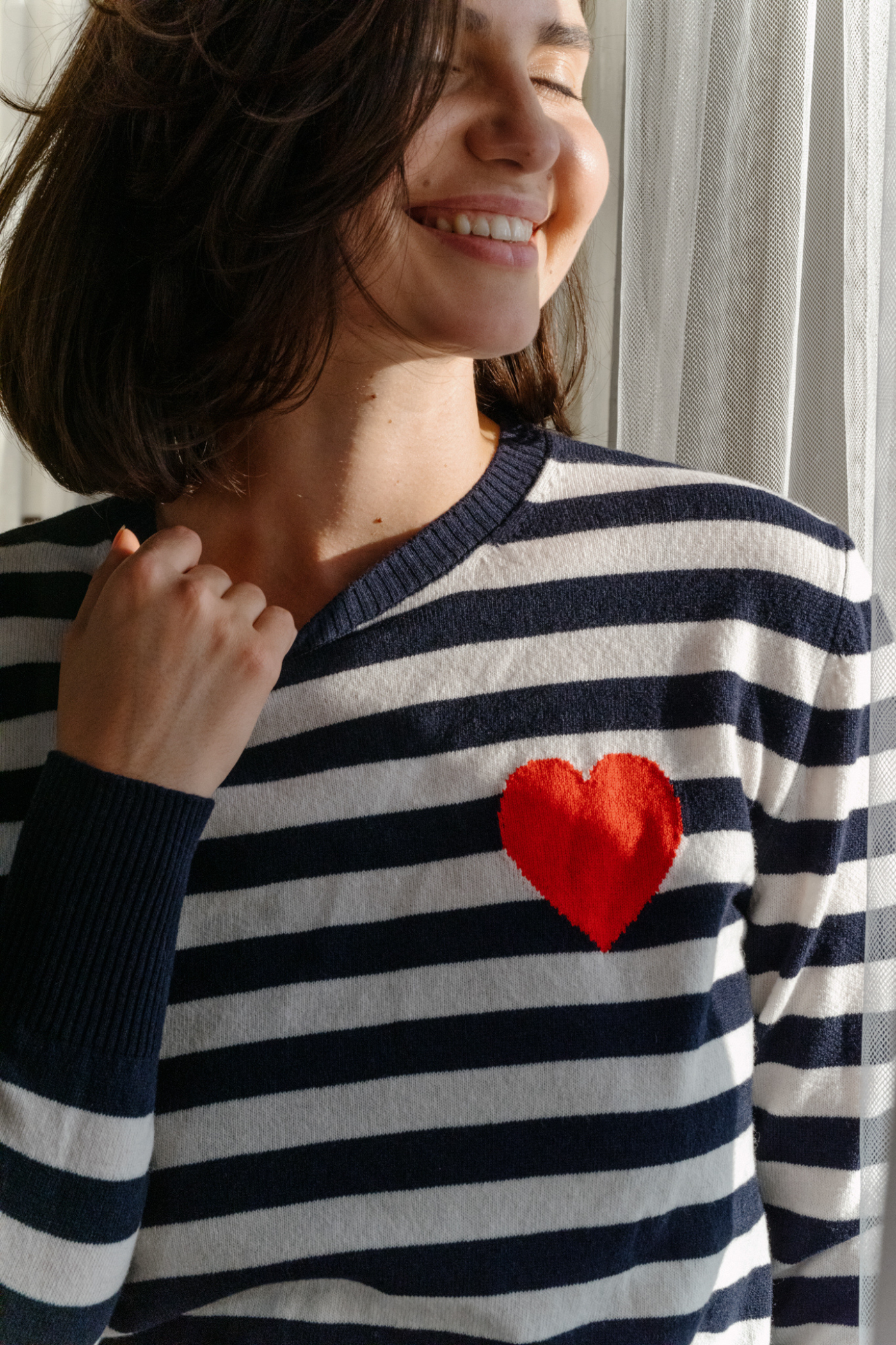 Wool Sweater Essentia Stripes Navy