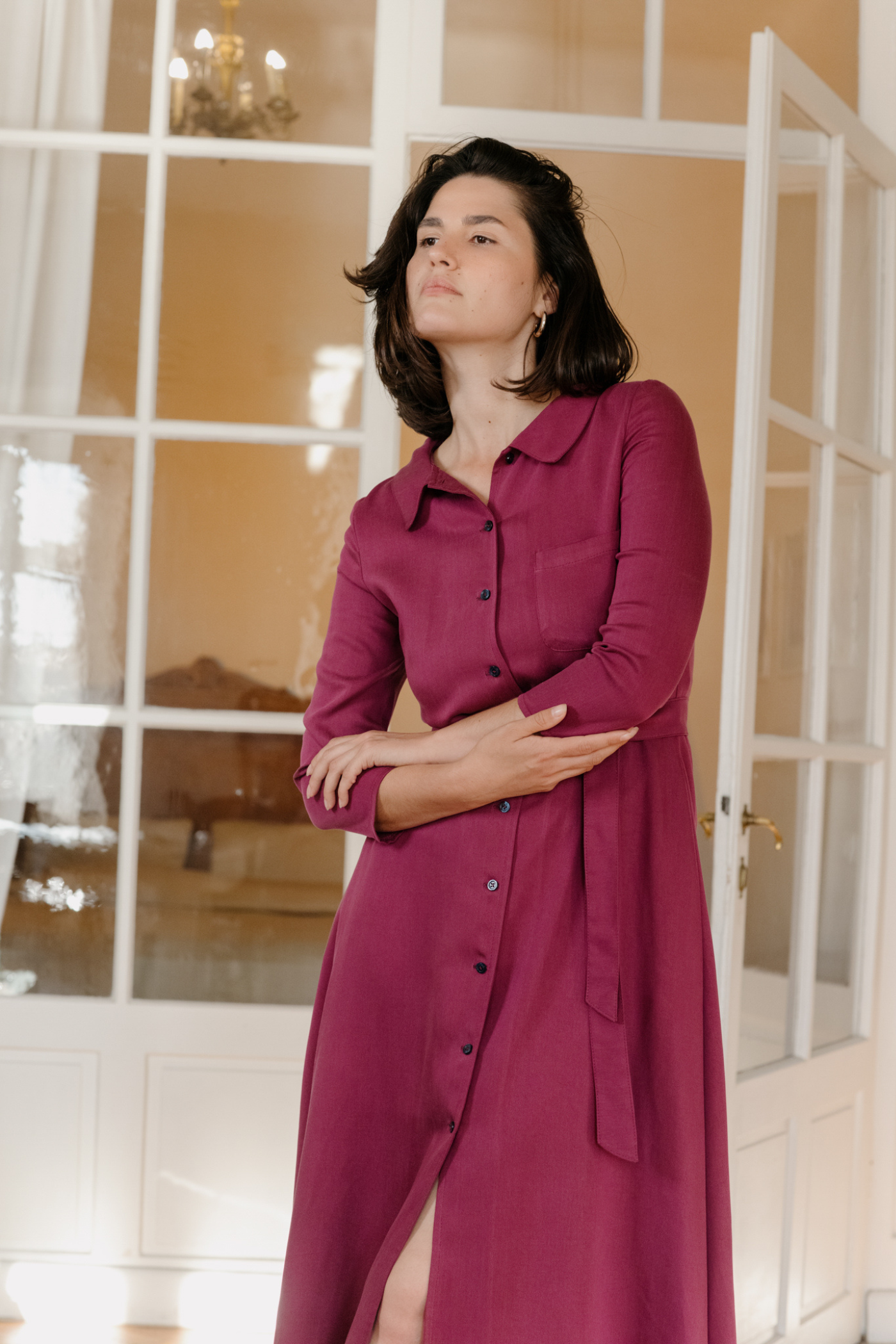 TENCEL™ Shirt Dress Marla Plum