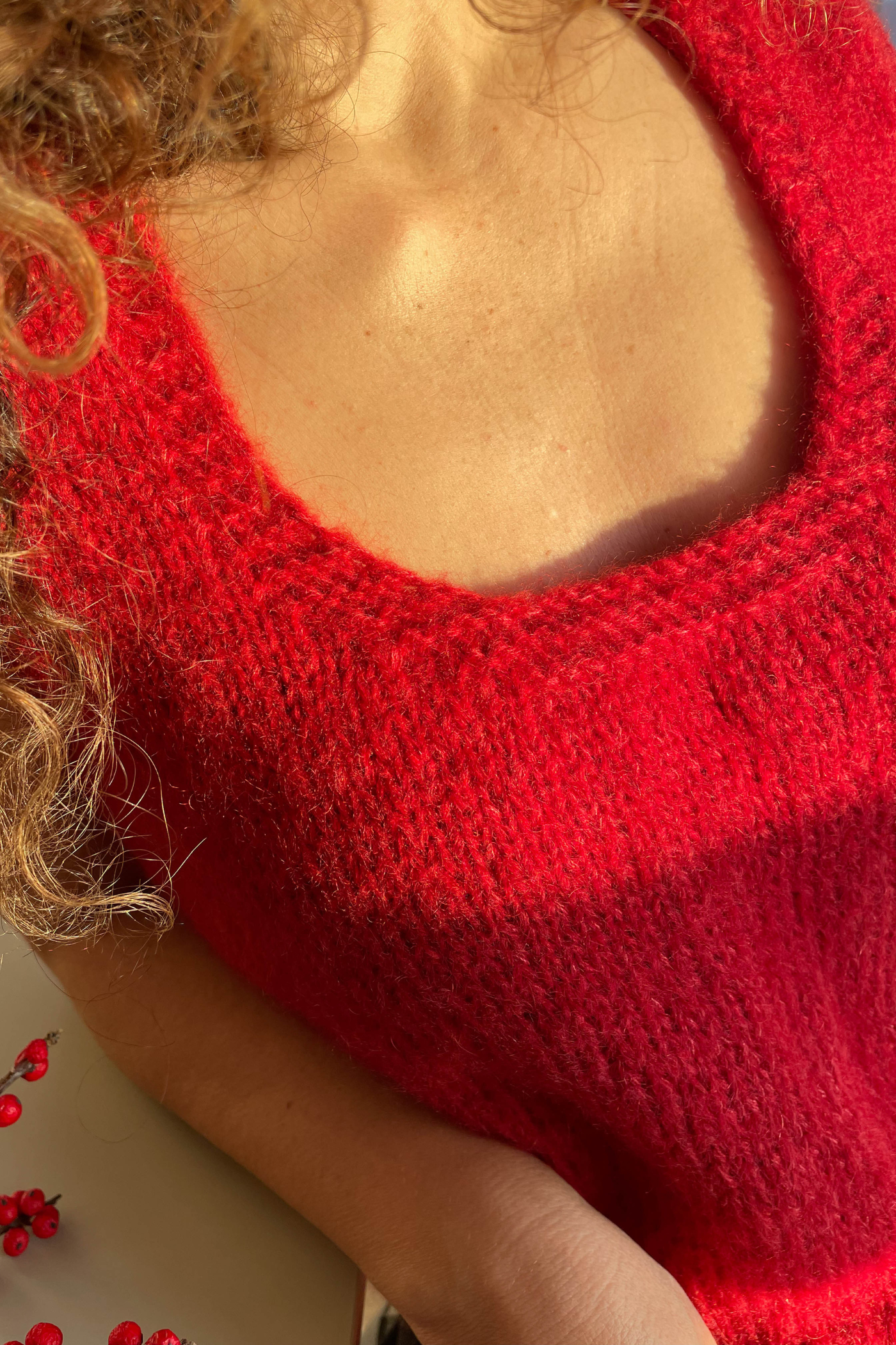 Mohair and Natural Silk Knitted Top
