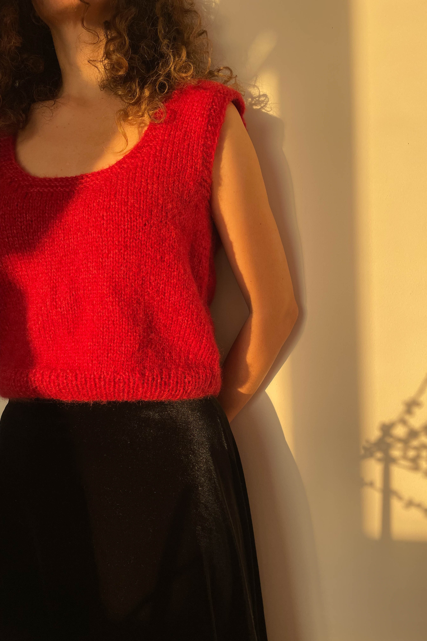 Mohair and Natural Silk Knitted Top
