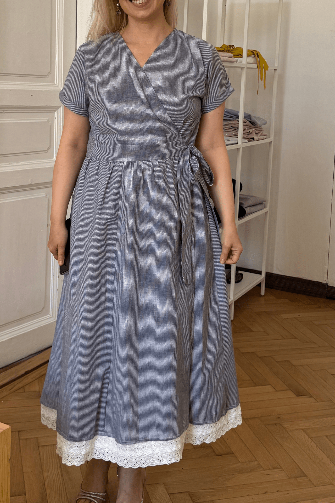 Rochie Petrecută Din Bumbac Organic Grace cu Dantelă