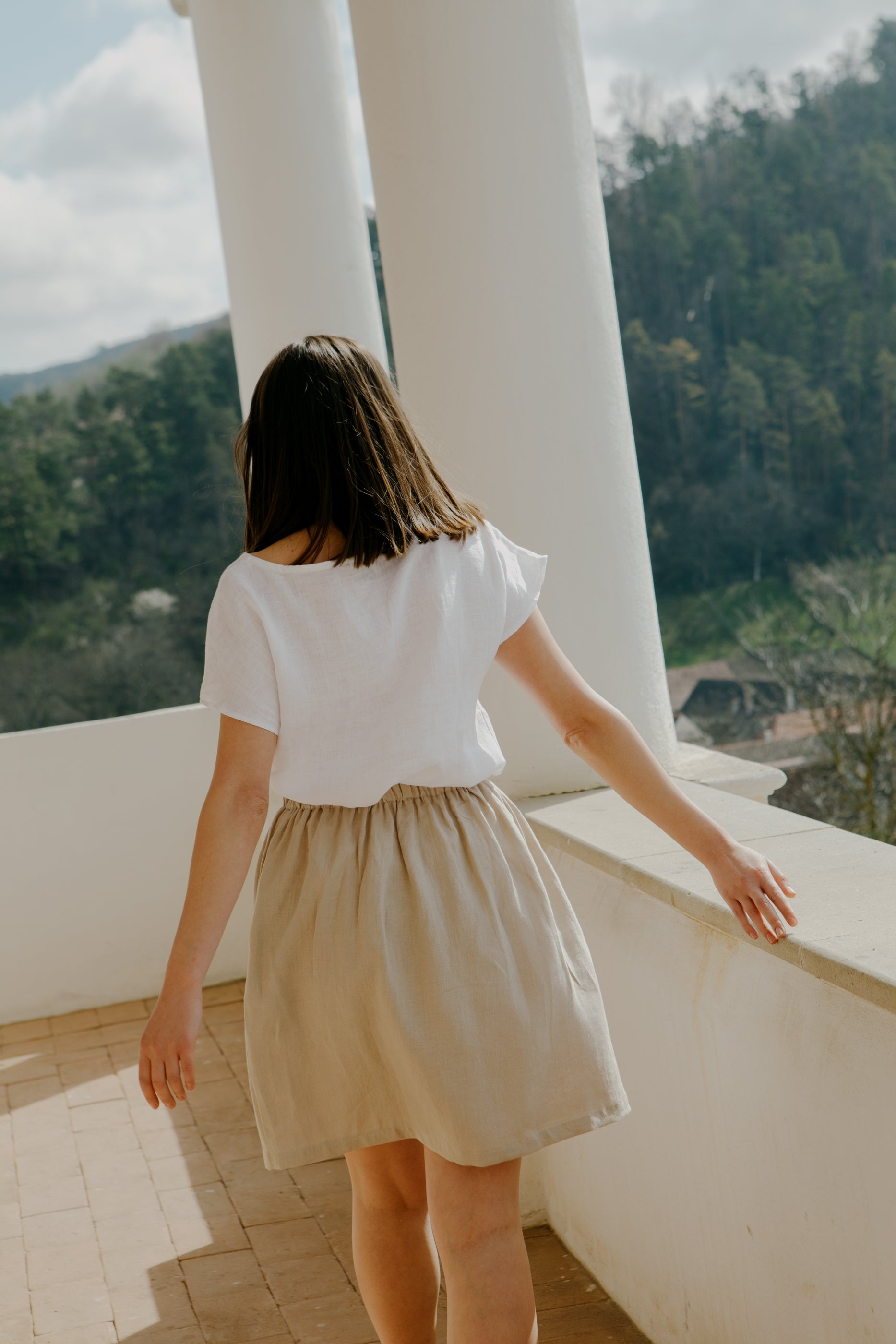 Linen top White