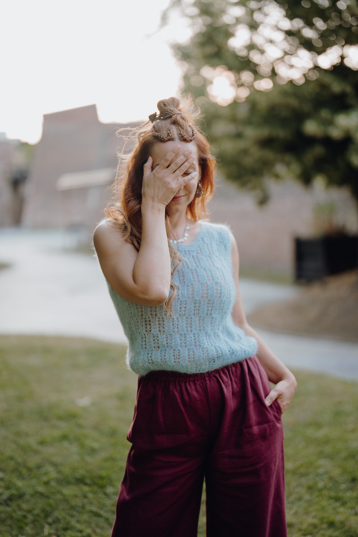 Mohair and Natural Silk Knitted Top