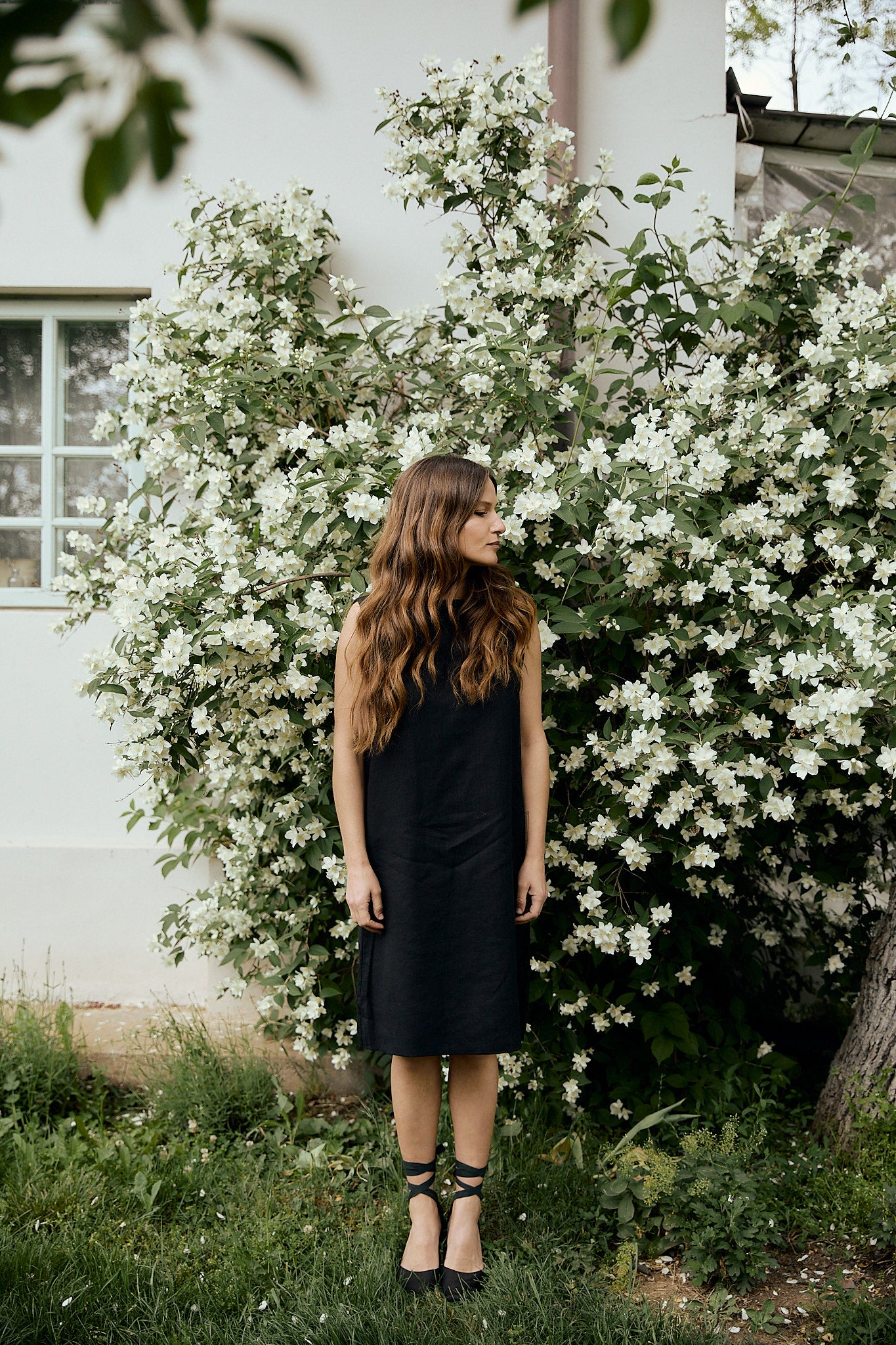 plain black linen dress Sanctuary Women's Almost There Linen Dress - Black