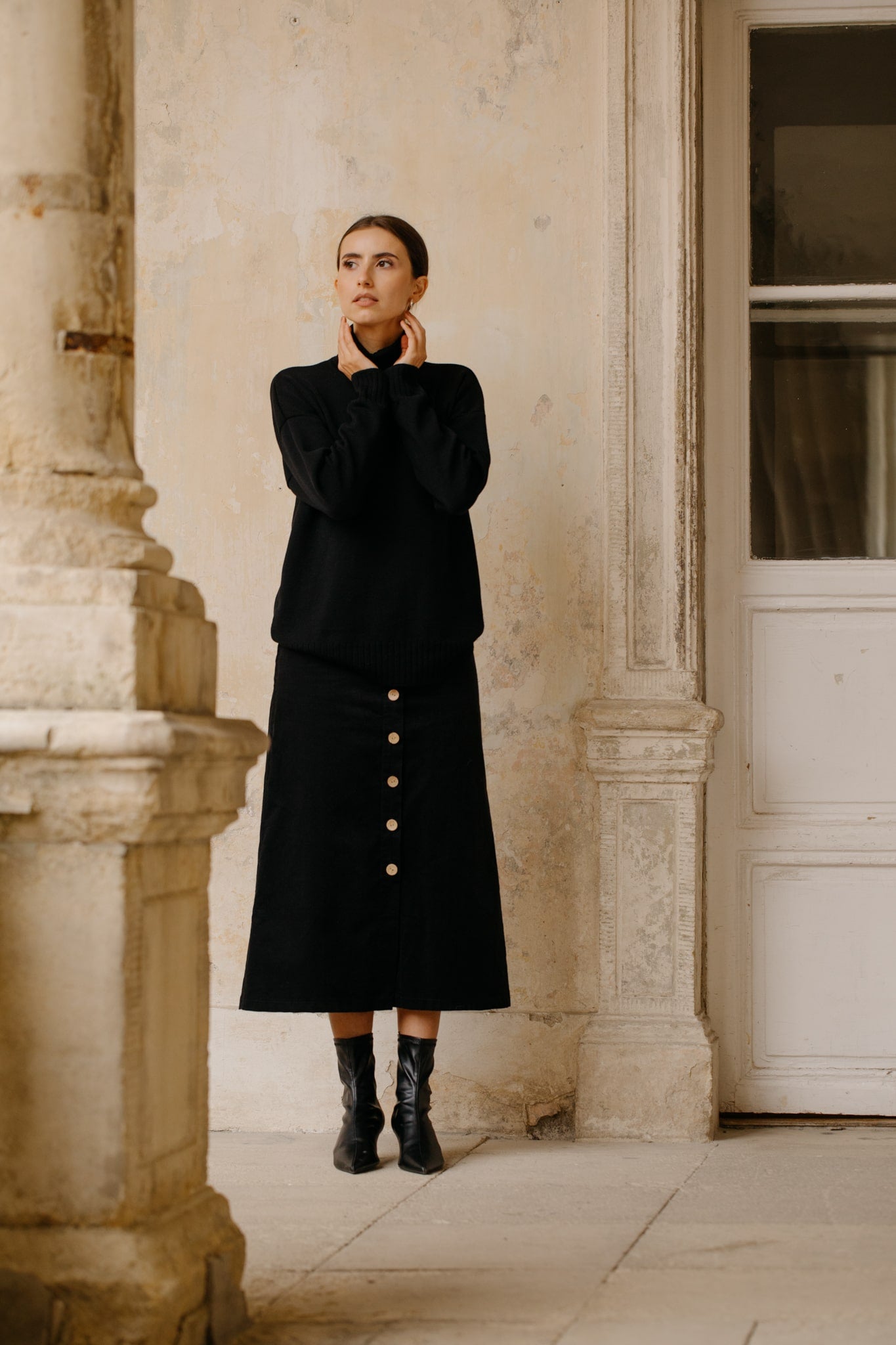 Organic cotton corduroy skirt PAOLA