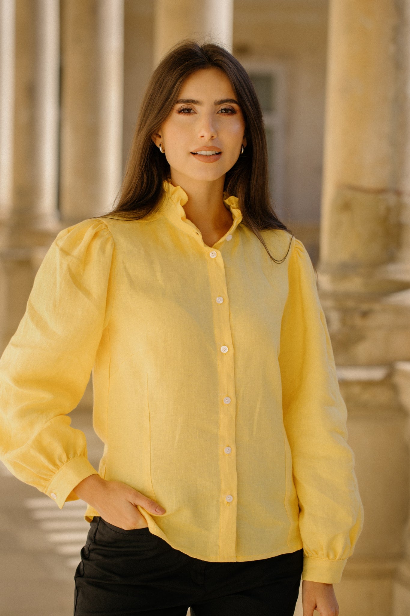 Linen shirt SCARLET
