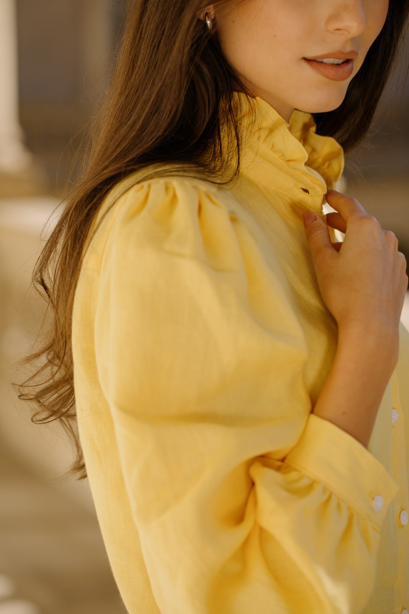 Linen shirt SCARLET