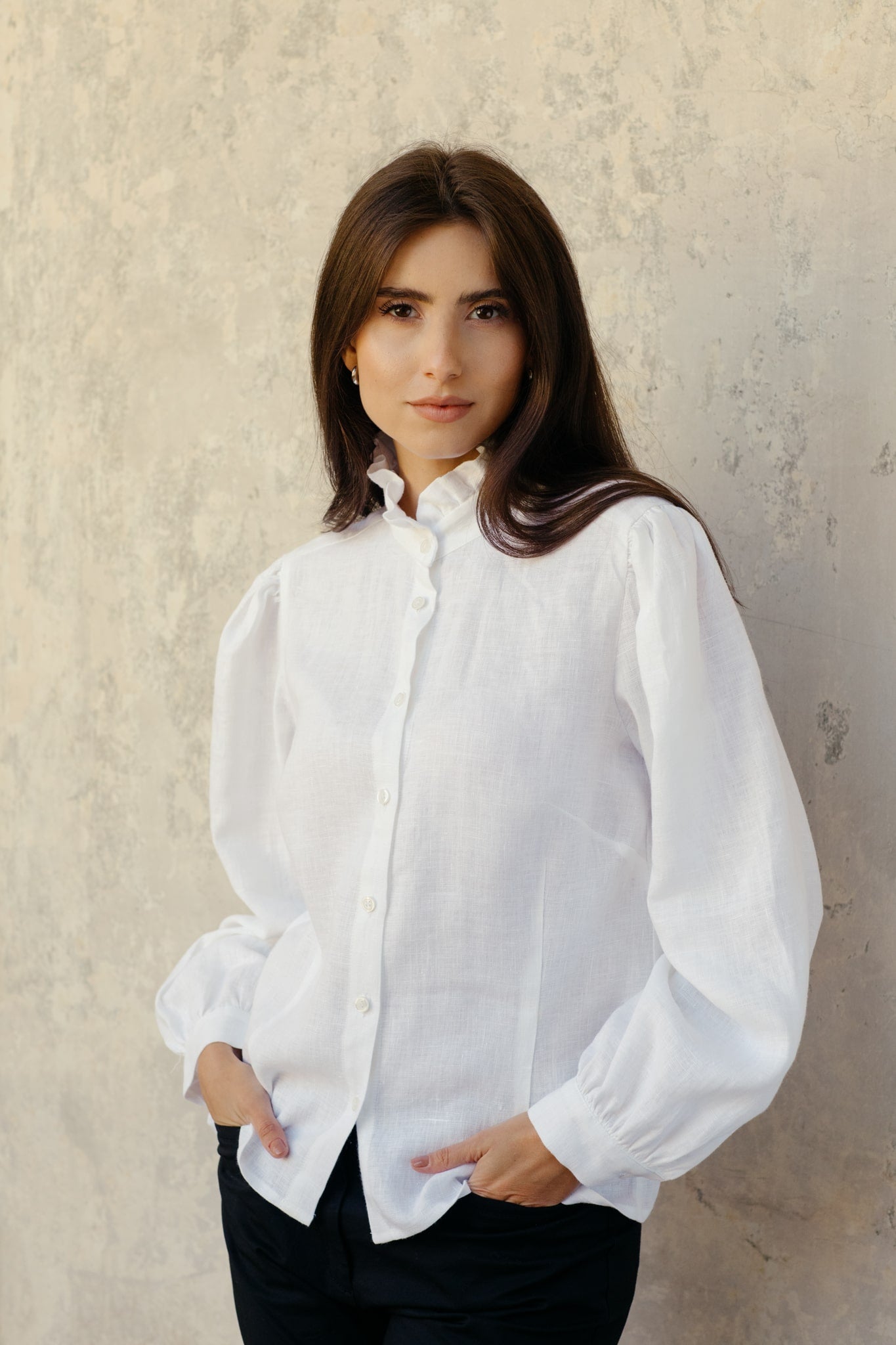 Linen shirt SCARLET