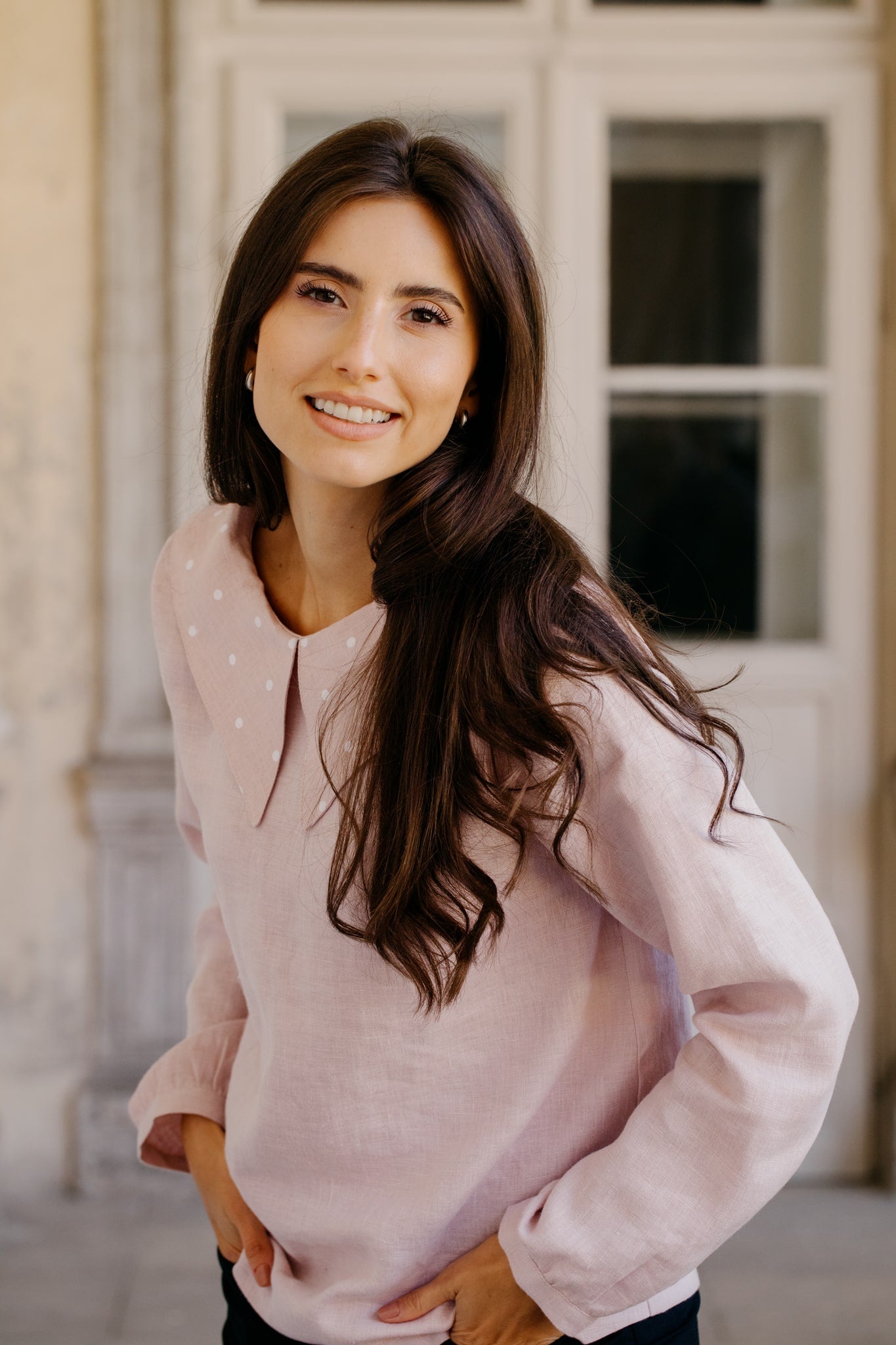 Bluză Din In Olivia Roșu