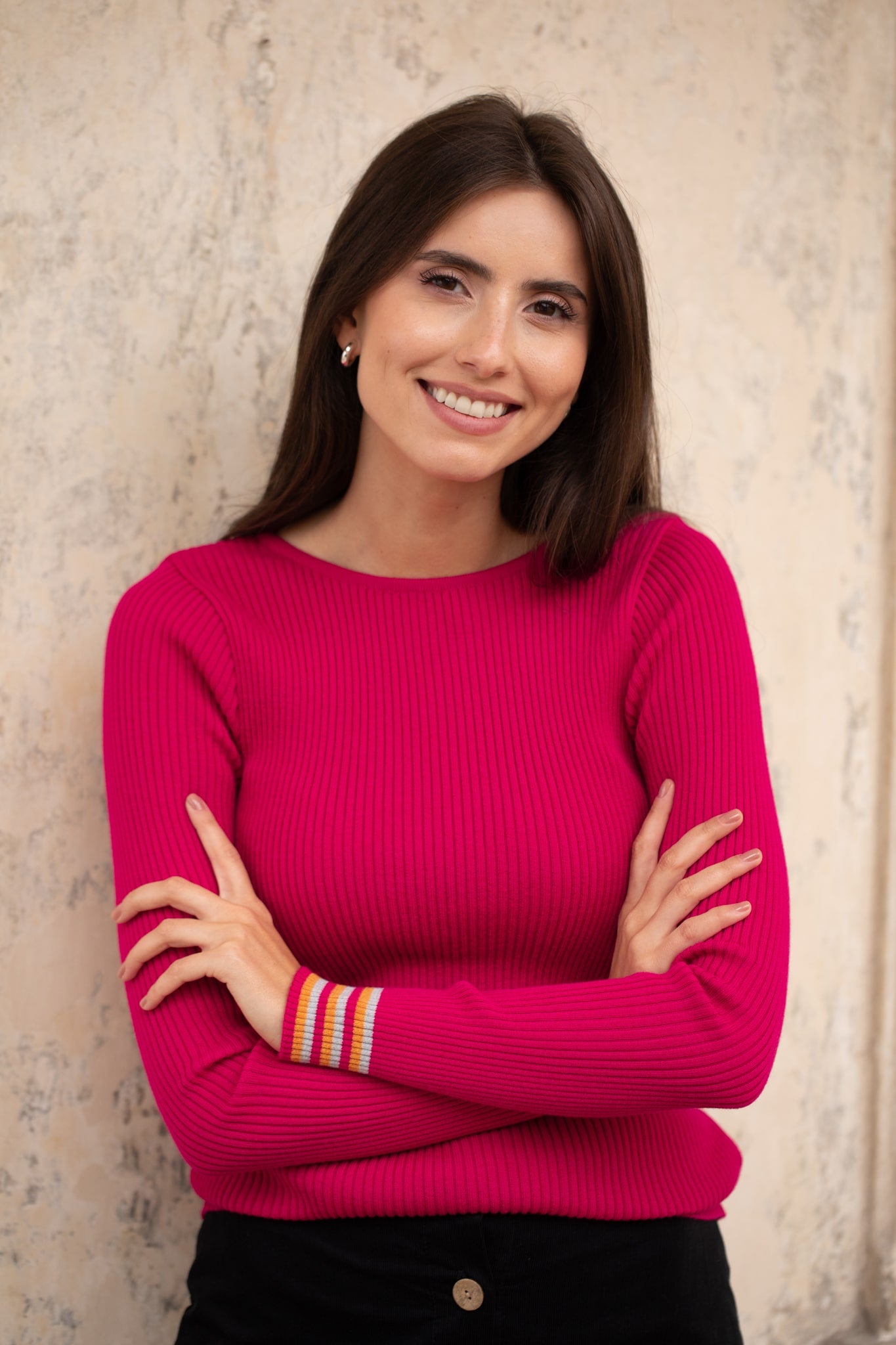 Be kind to yourself Wool Jumper Fuchsia