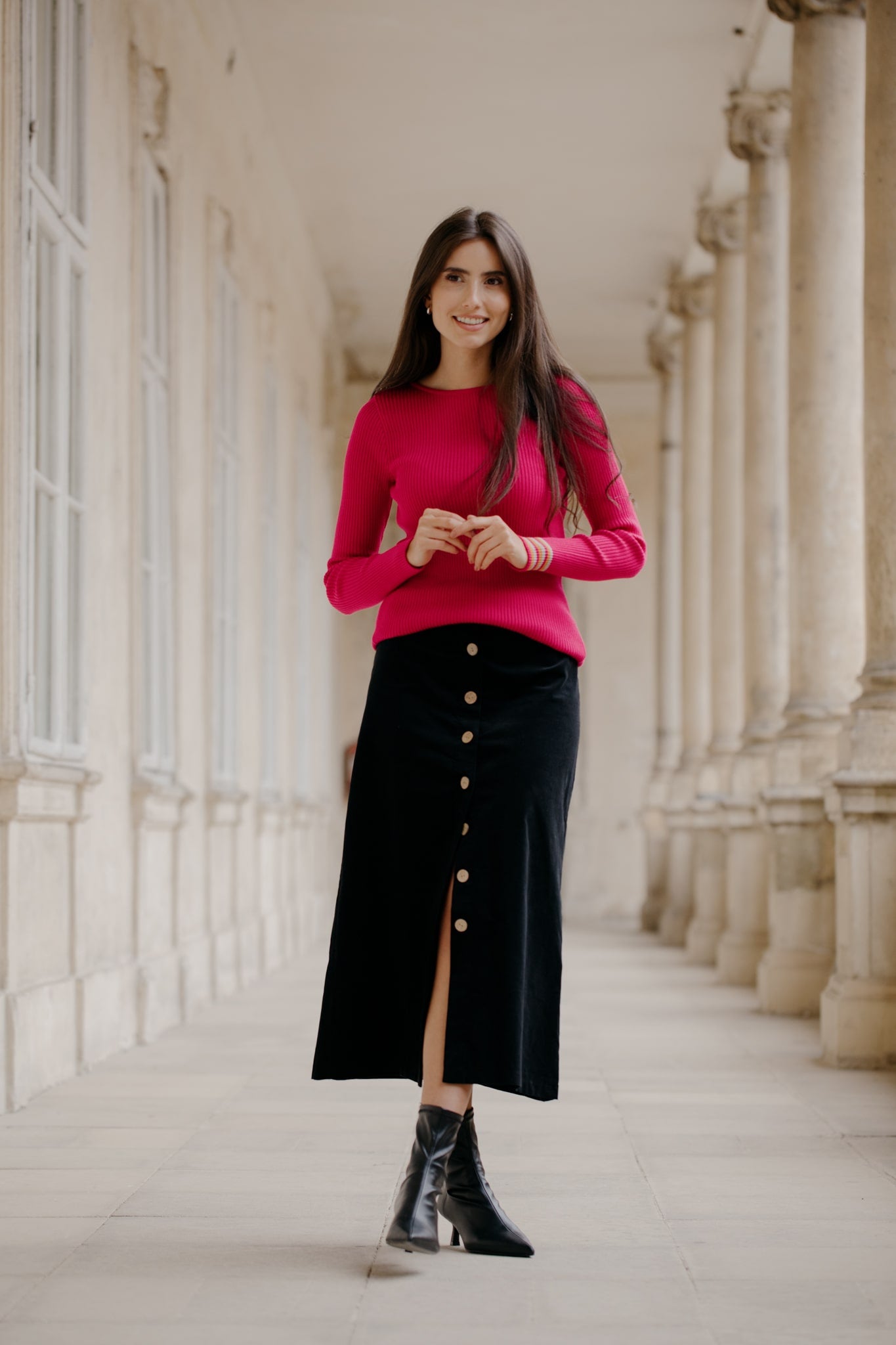 Organic cotton corduroy skirt PAOLA