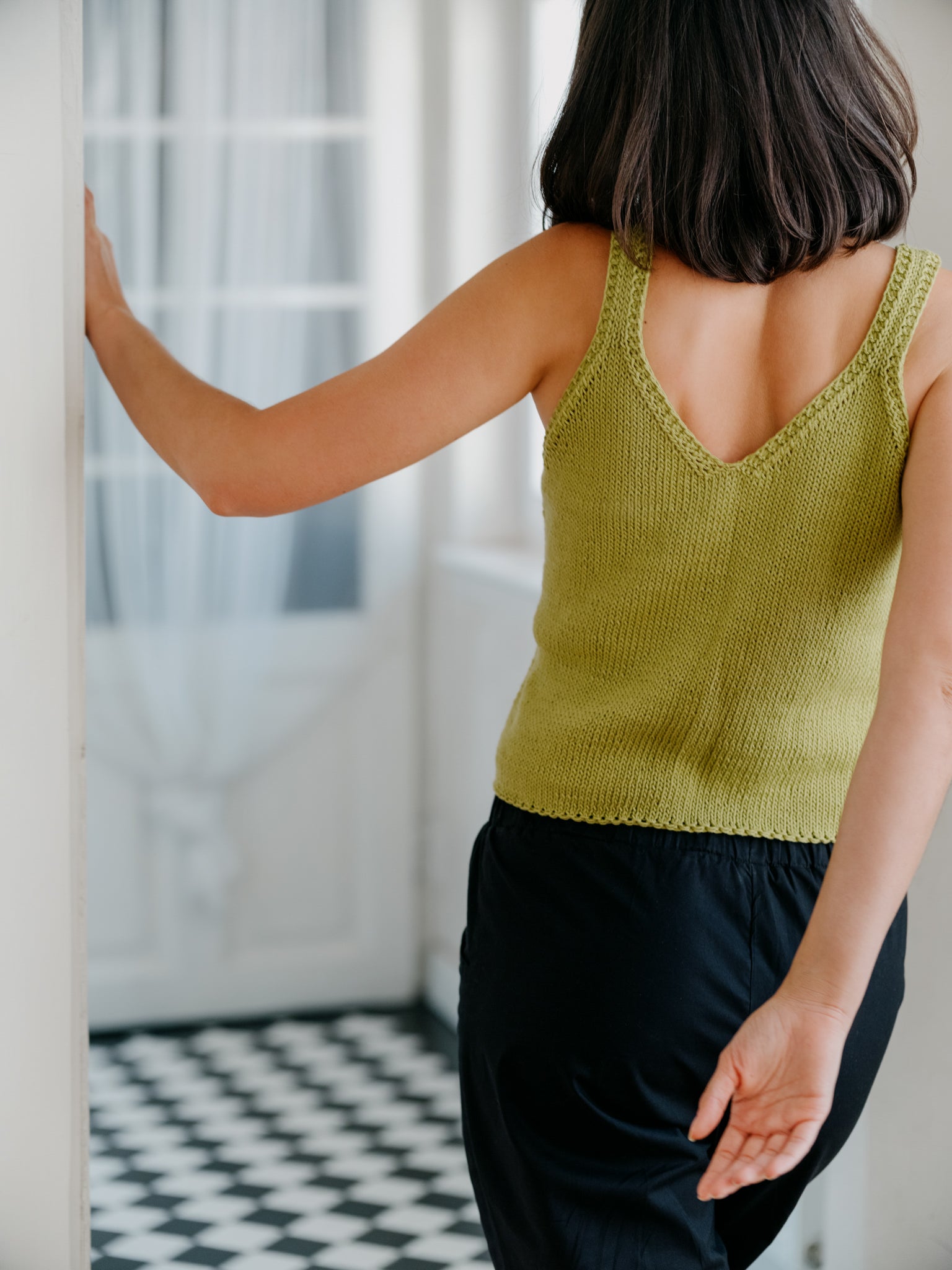 Maiou Tricotat Manual Din Bumbac Organic Bleumarin