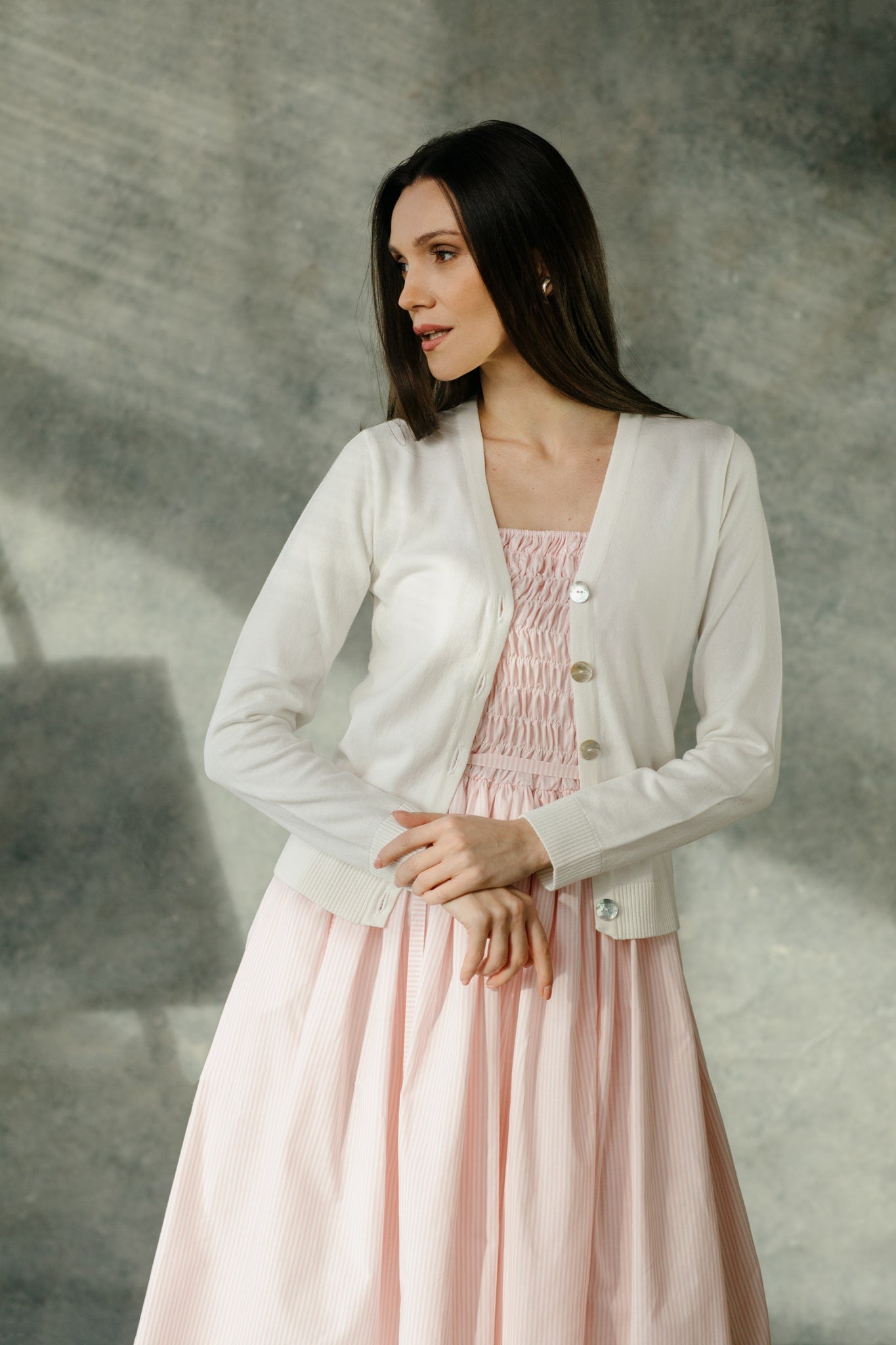 Rochie Din Bumbac Organic Renée Albastru cu Dungi