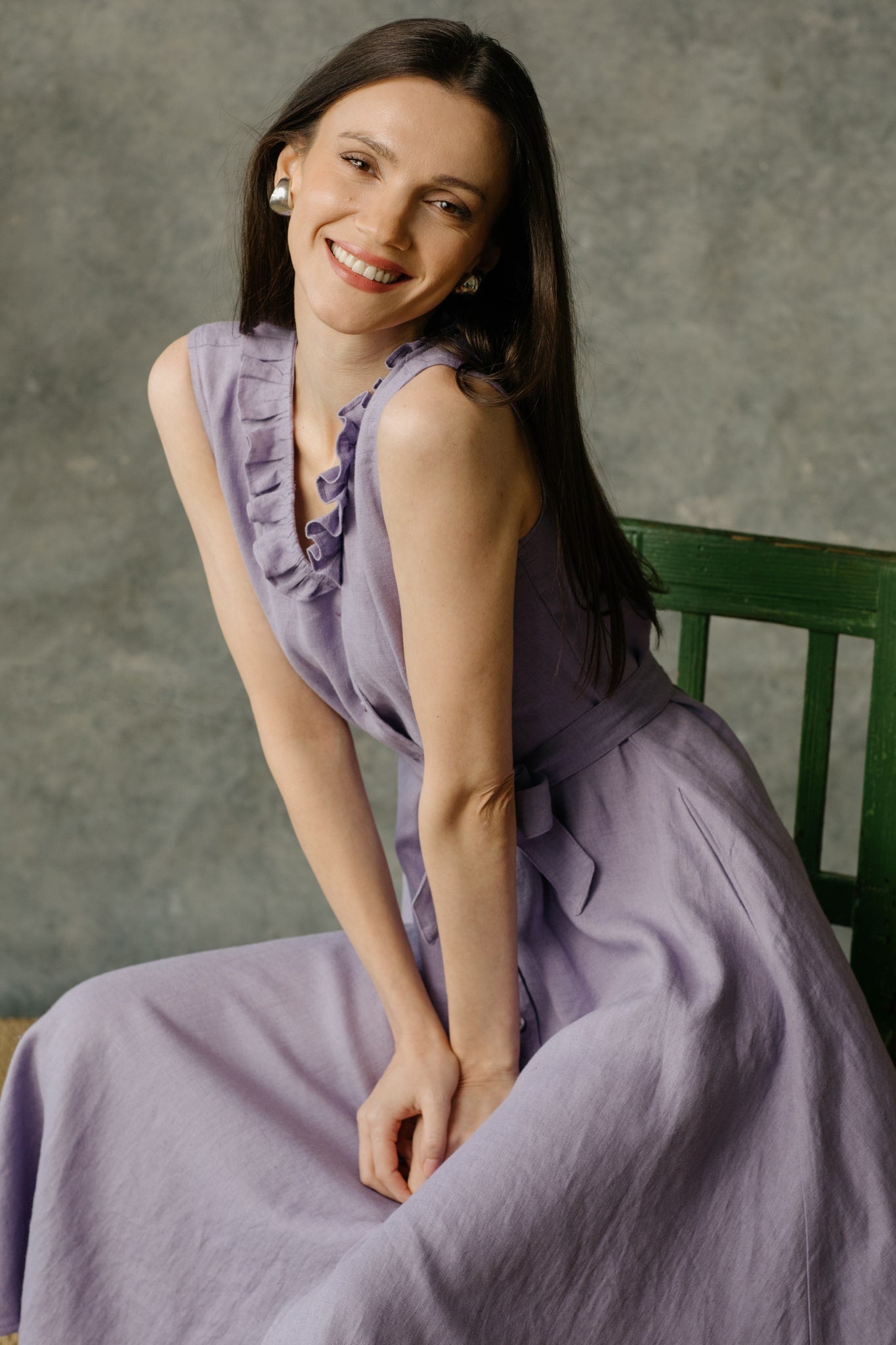 ANEMONE long linen dress