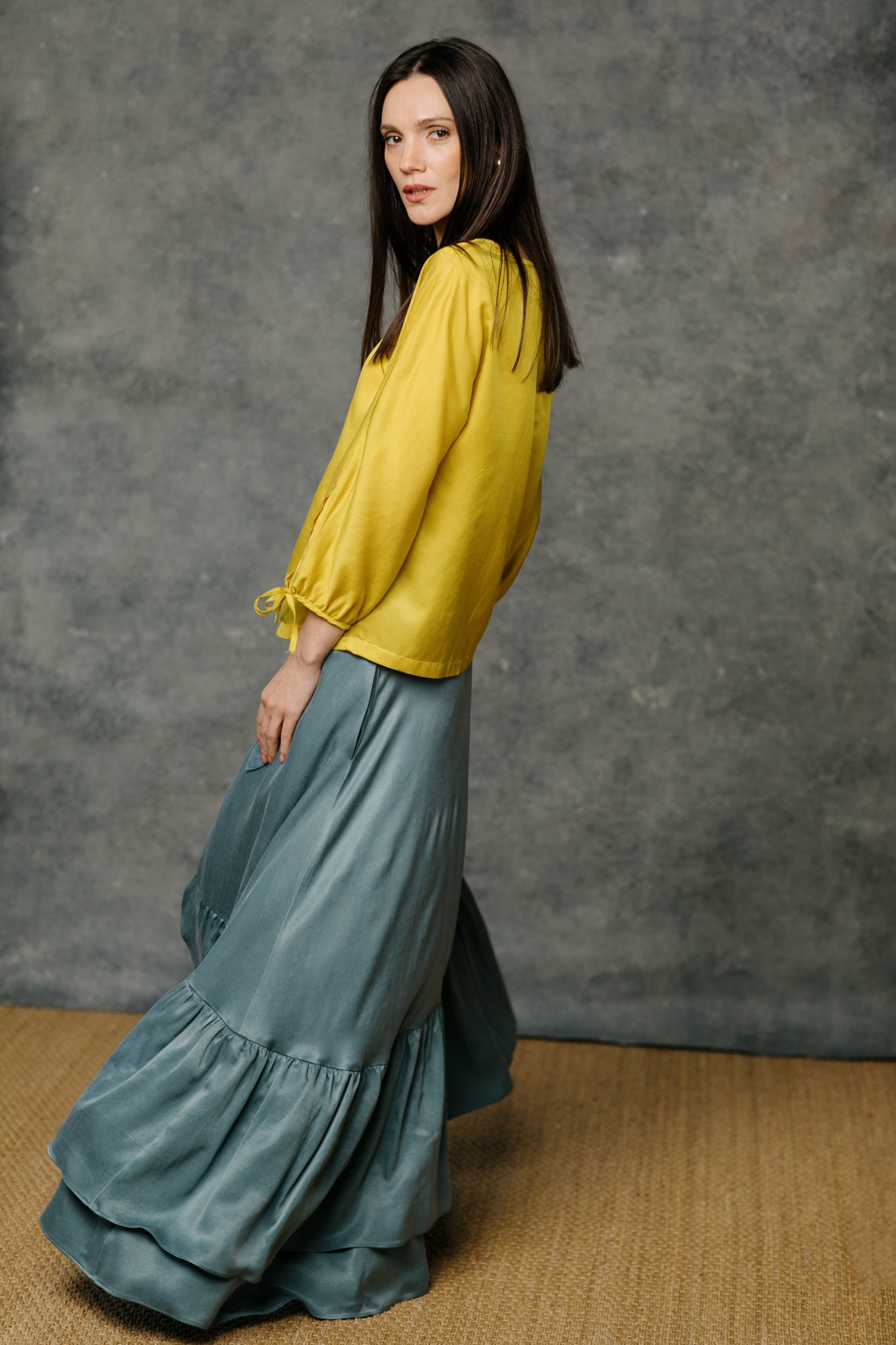 Helene Blouse in Silk, Hemp and Organic Cotton fabric