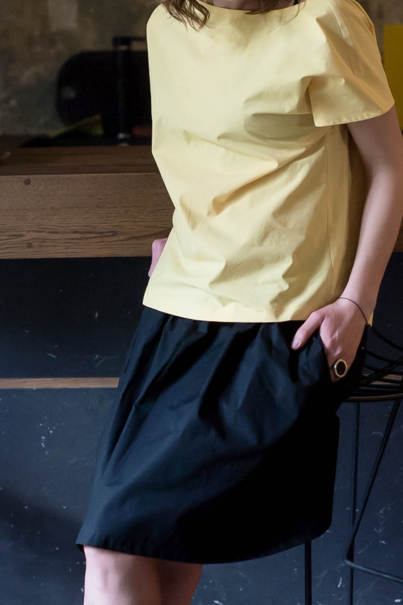 Fustă Scurtă Din Poplin De Bumbac Organic