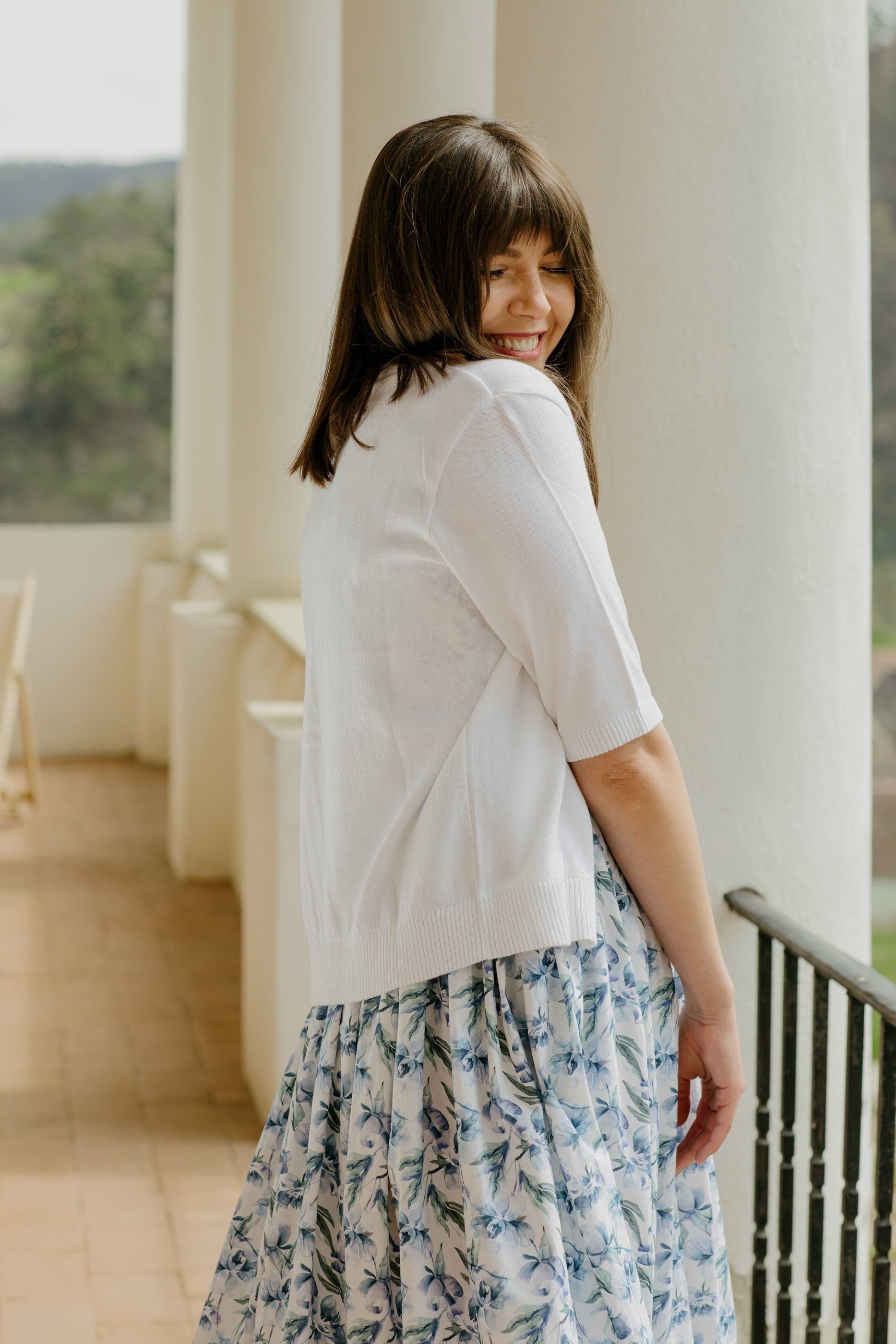 Short Sleeve Finely knitted Organic Cotton Jumper Poppy