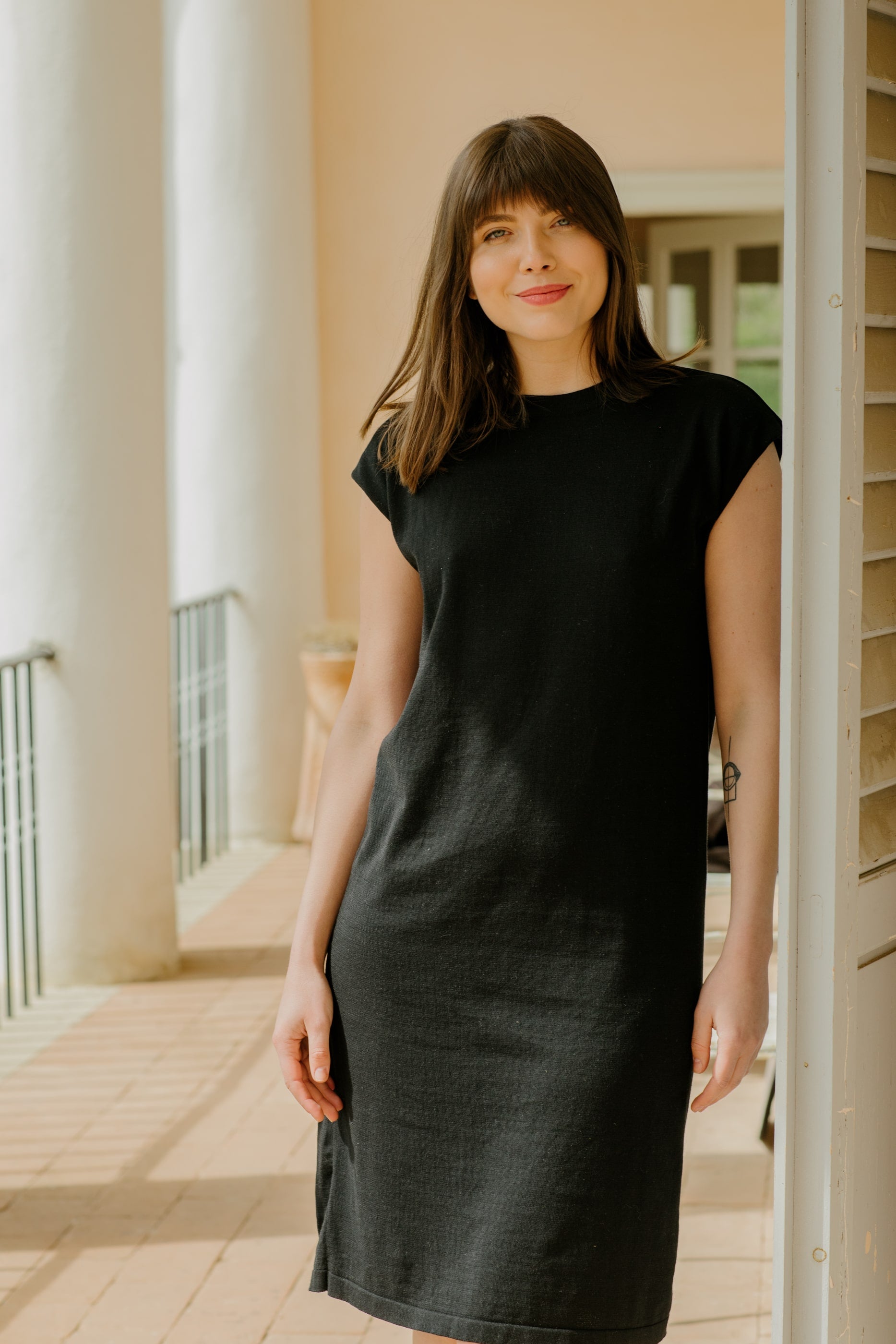 Easy-Black Organic Cotton Dress