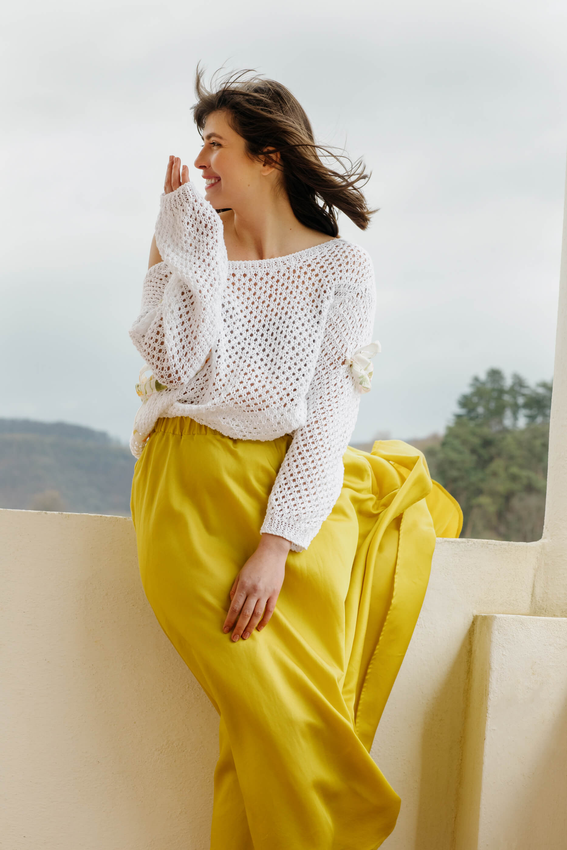 Infinity Organic Cotton Hand Knitted Blouse