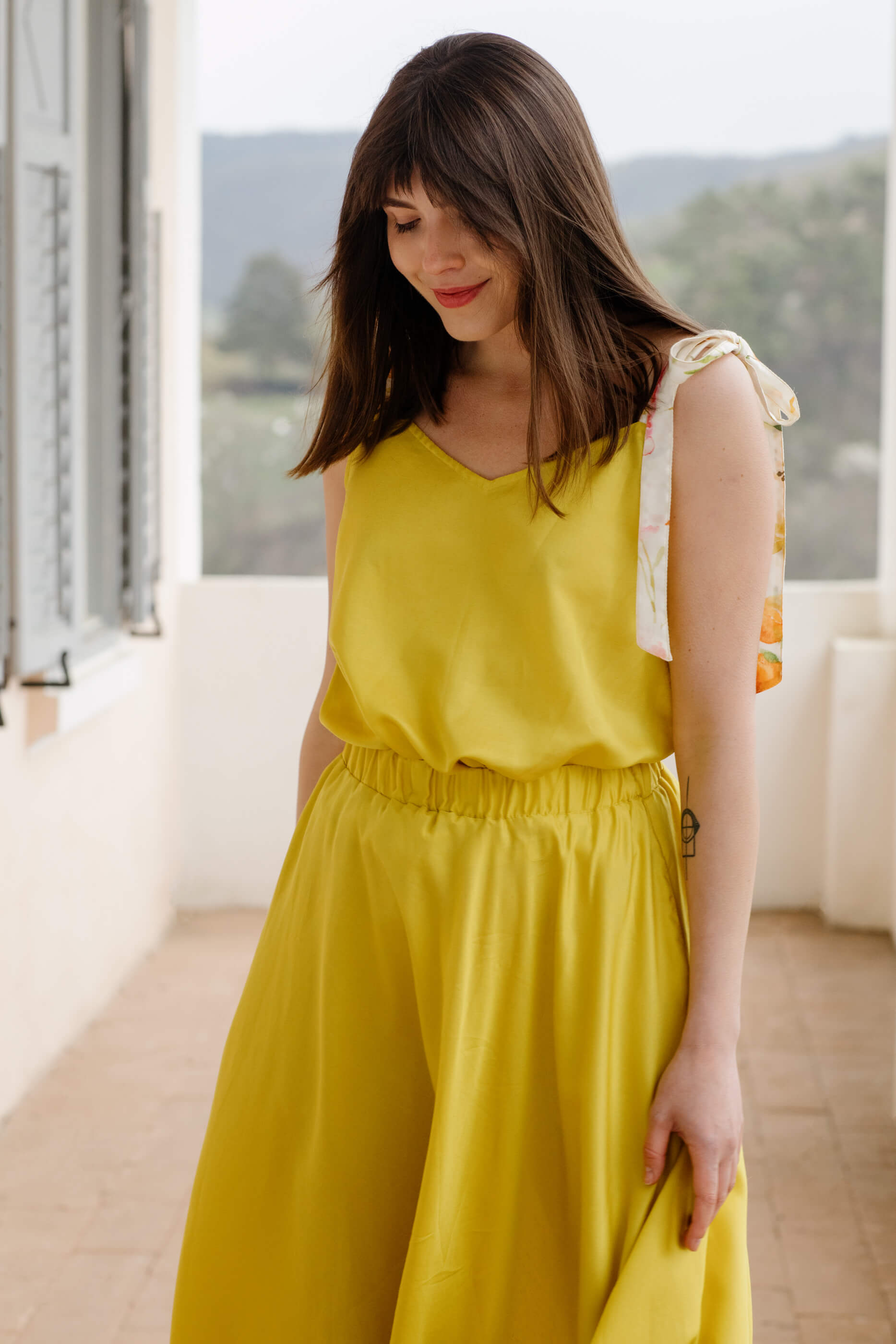 Citrone Tank Top Made of Natural Silk and Organic Cotton