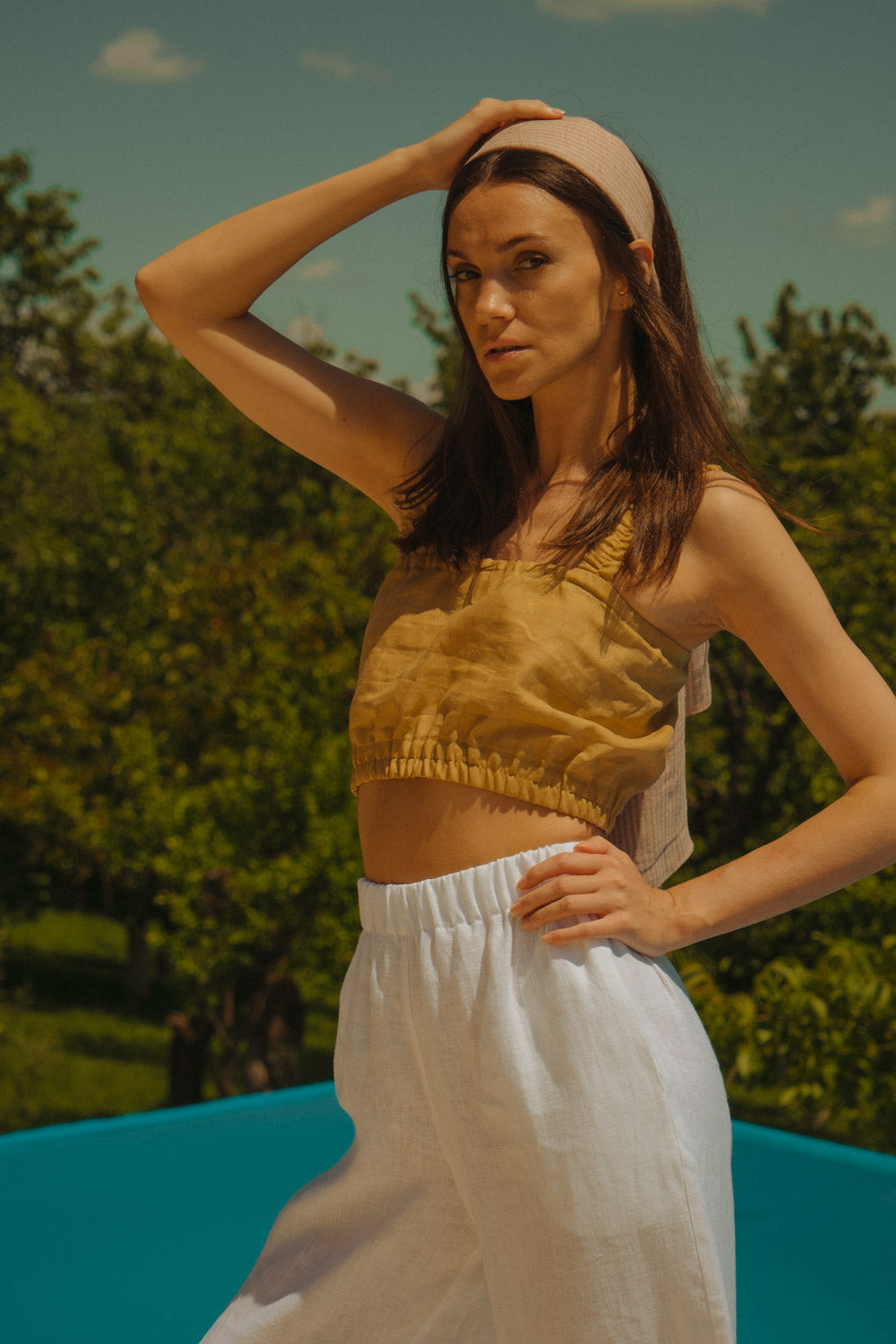 Linen crop top