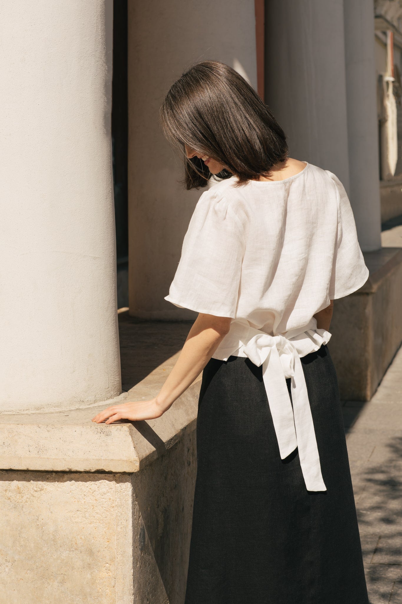 Sandra Linen Blouse White