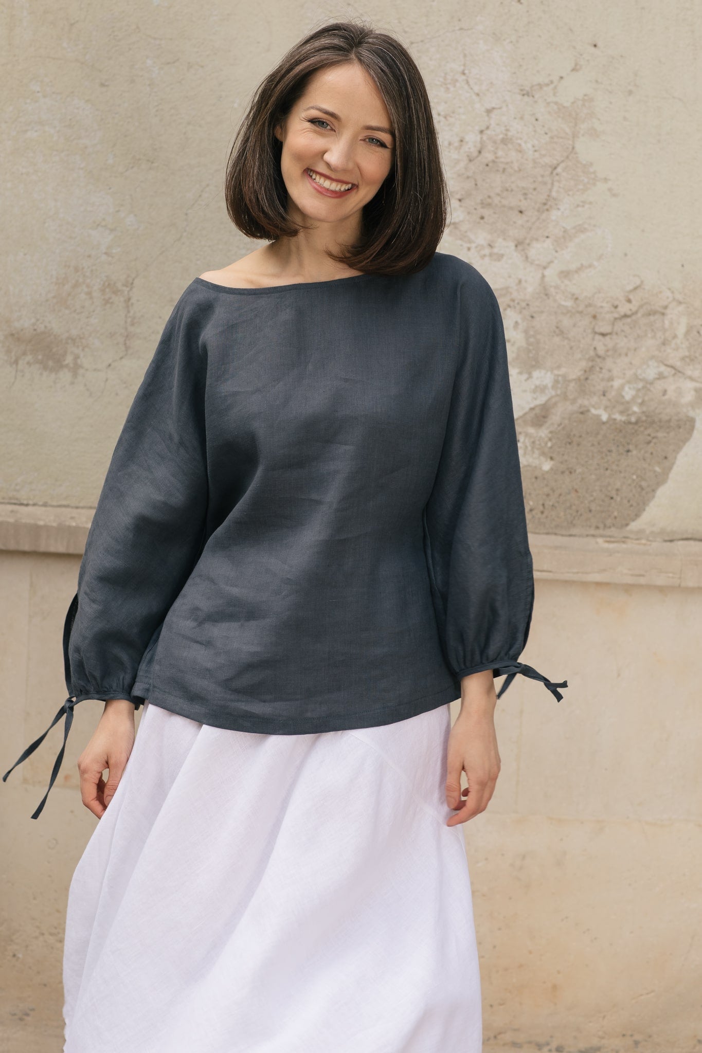 Helene Linen Blouse Black