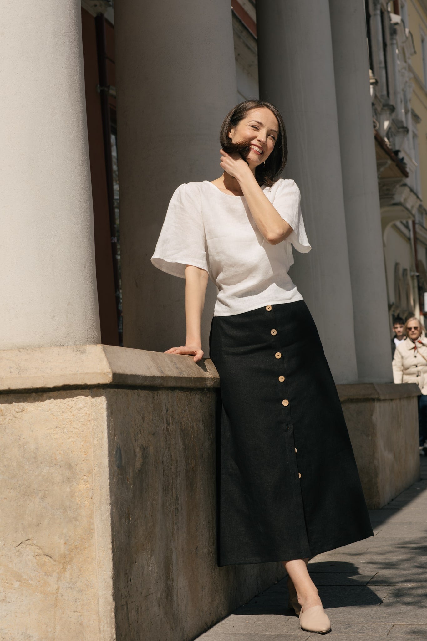 Sandra Linen Blouse White