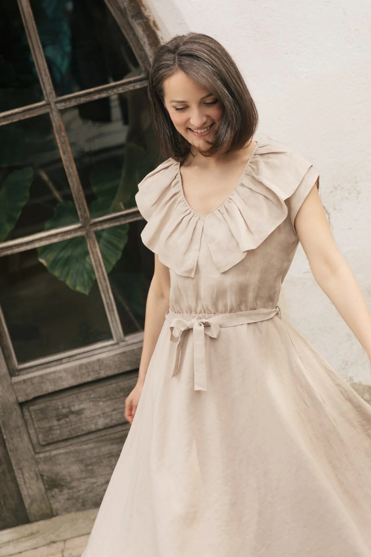 Juliette Linen Dress Sand