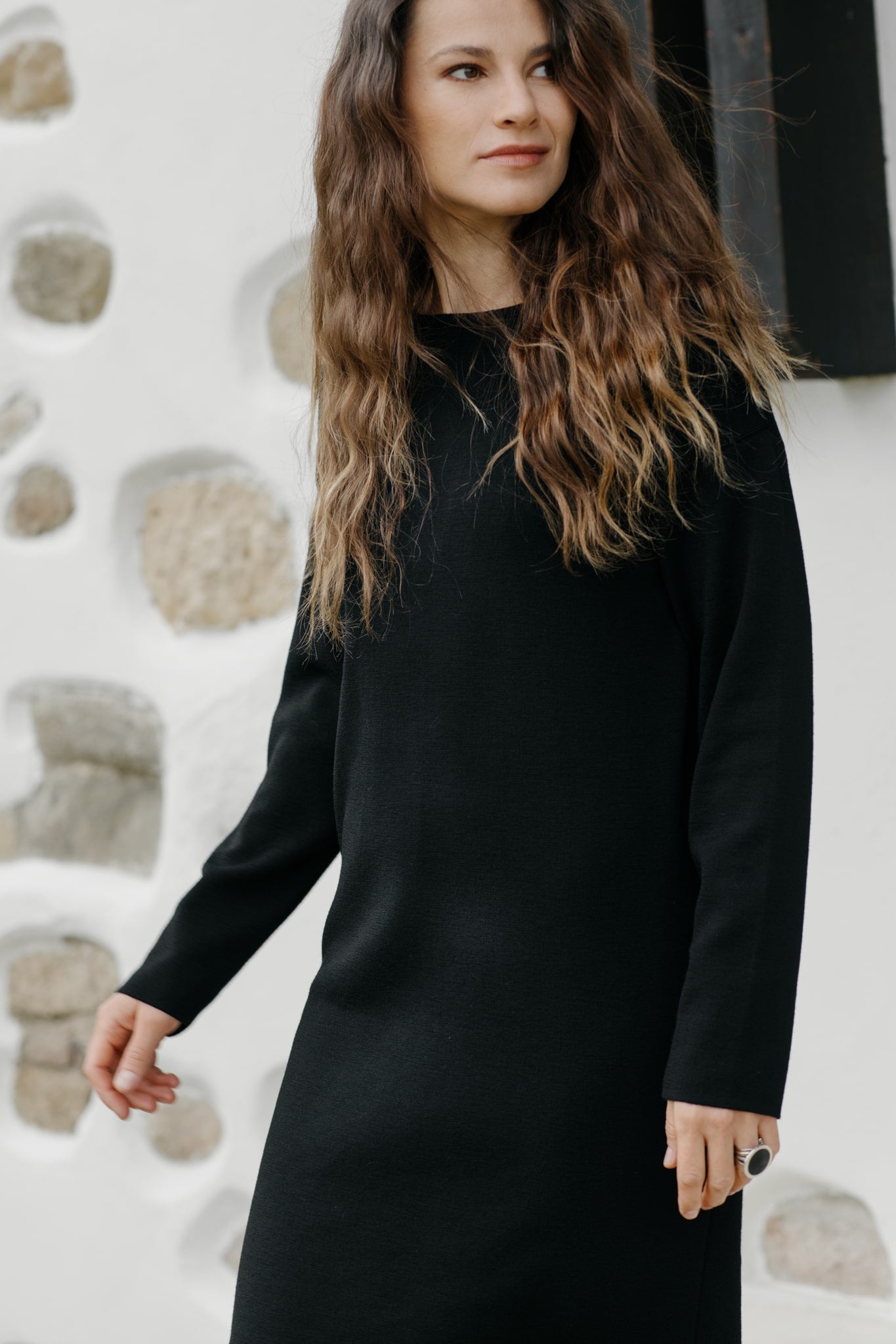 Loose Knit Merino Wool Dress Enya