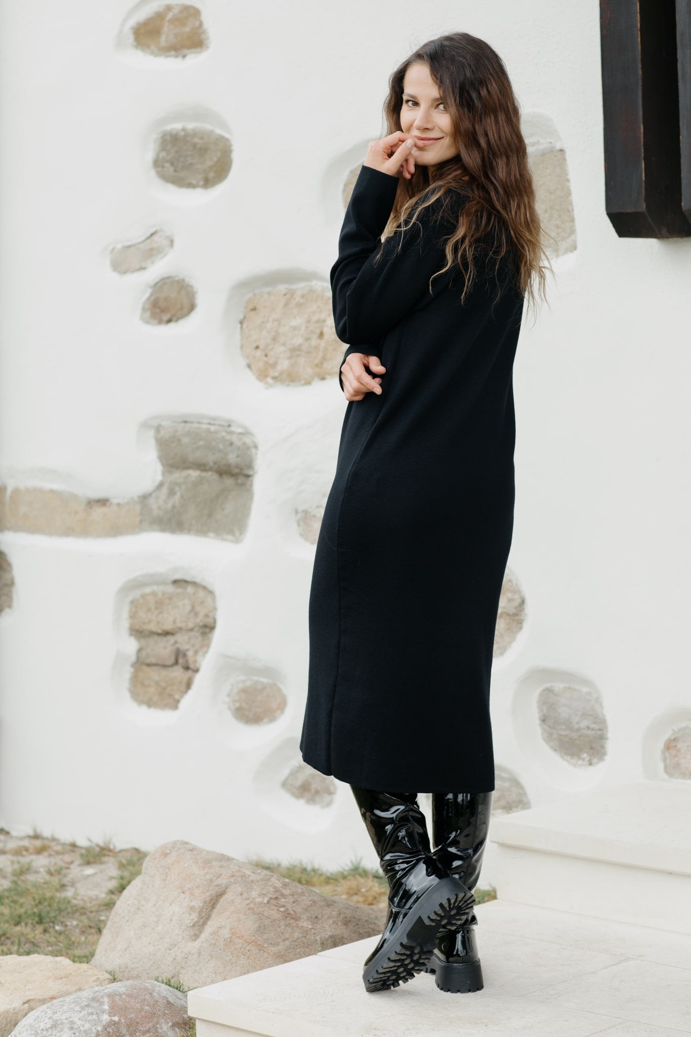 Loose Knit Merino Wool Dress Enya