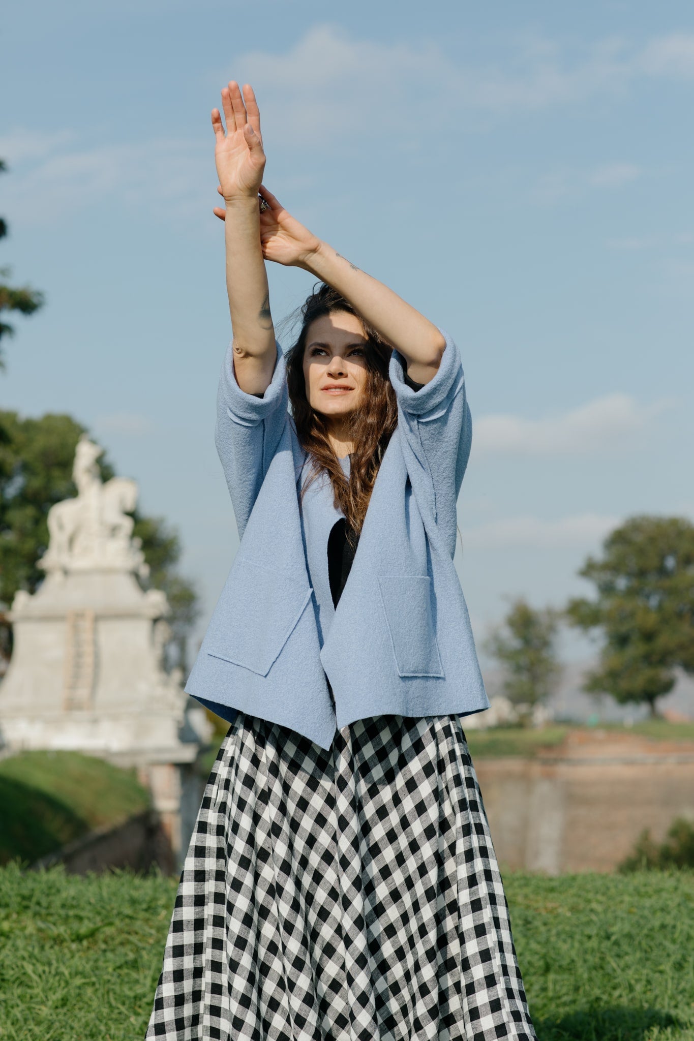 Loose boiled wool jacket
