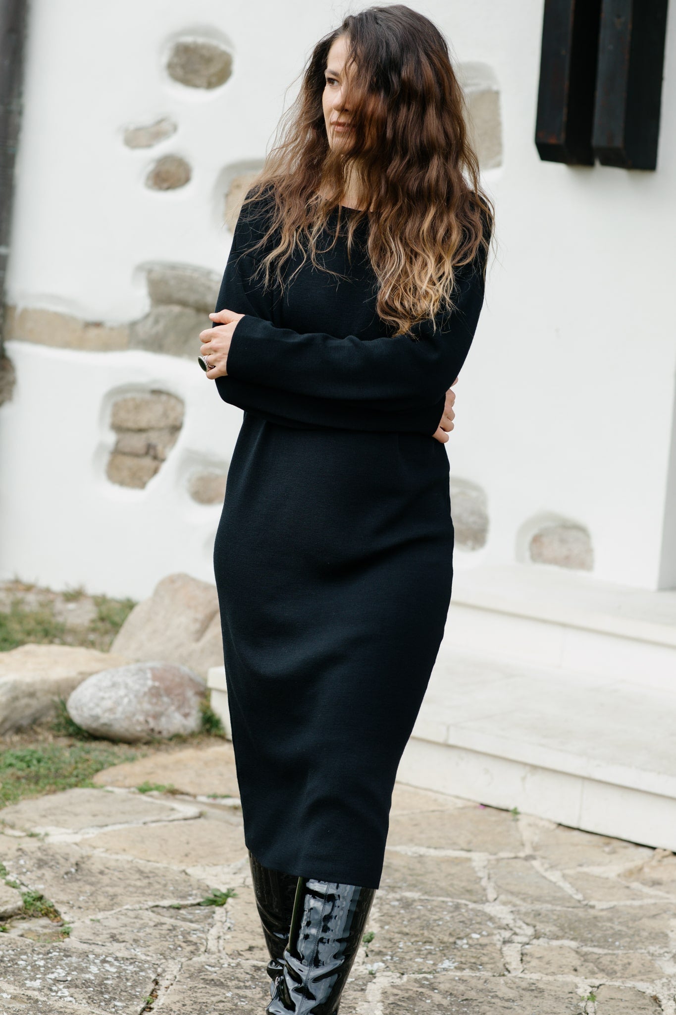 Loose Knit Merino Wool Dress Enya