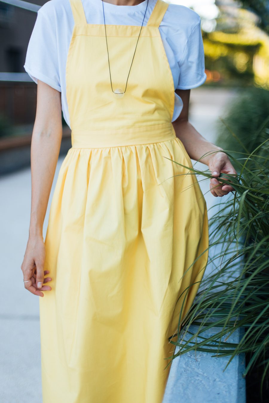 Organic Cotton Pinafore Skirt Yellow