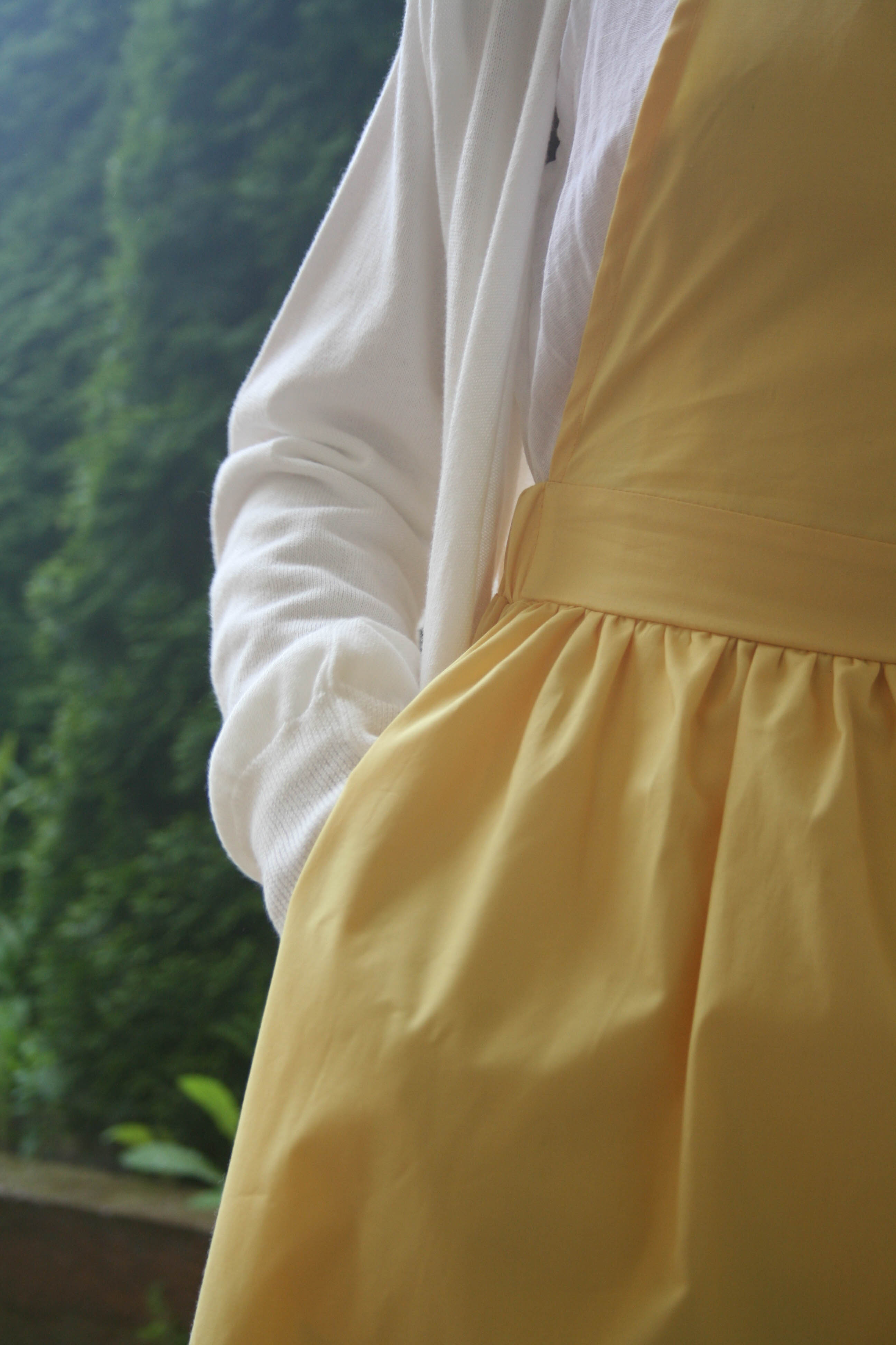 Organic Cotton Pinafore Skirt Yellow