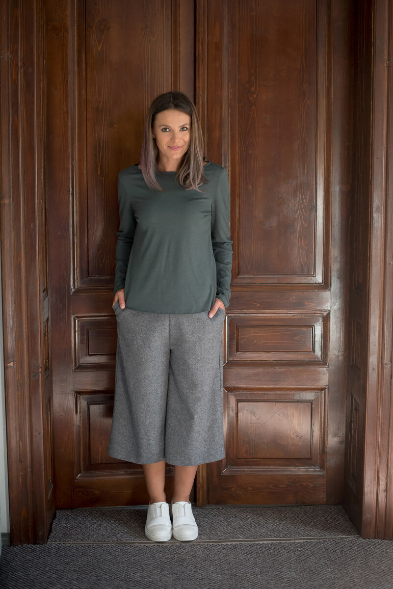 Bluză Din Jerseu De Lână Merinos Extrafină Organică