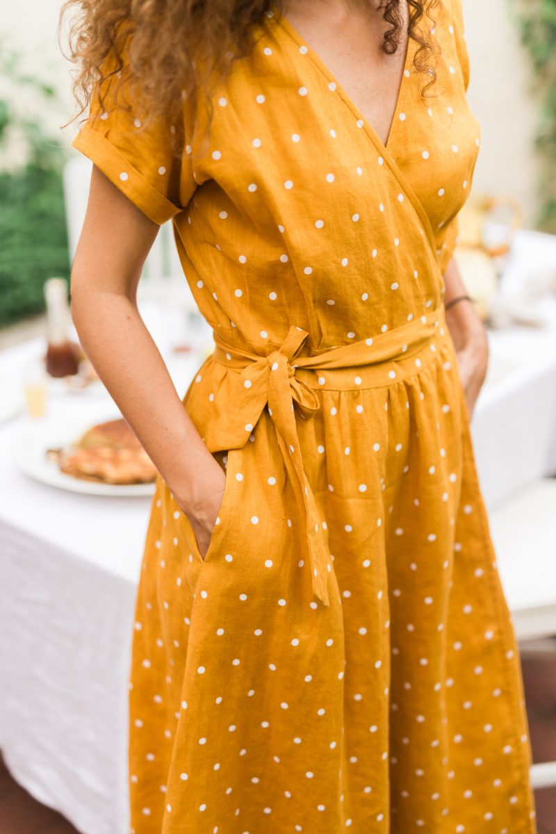 rochie din in petrecuta