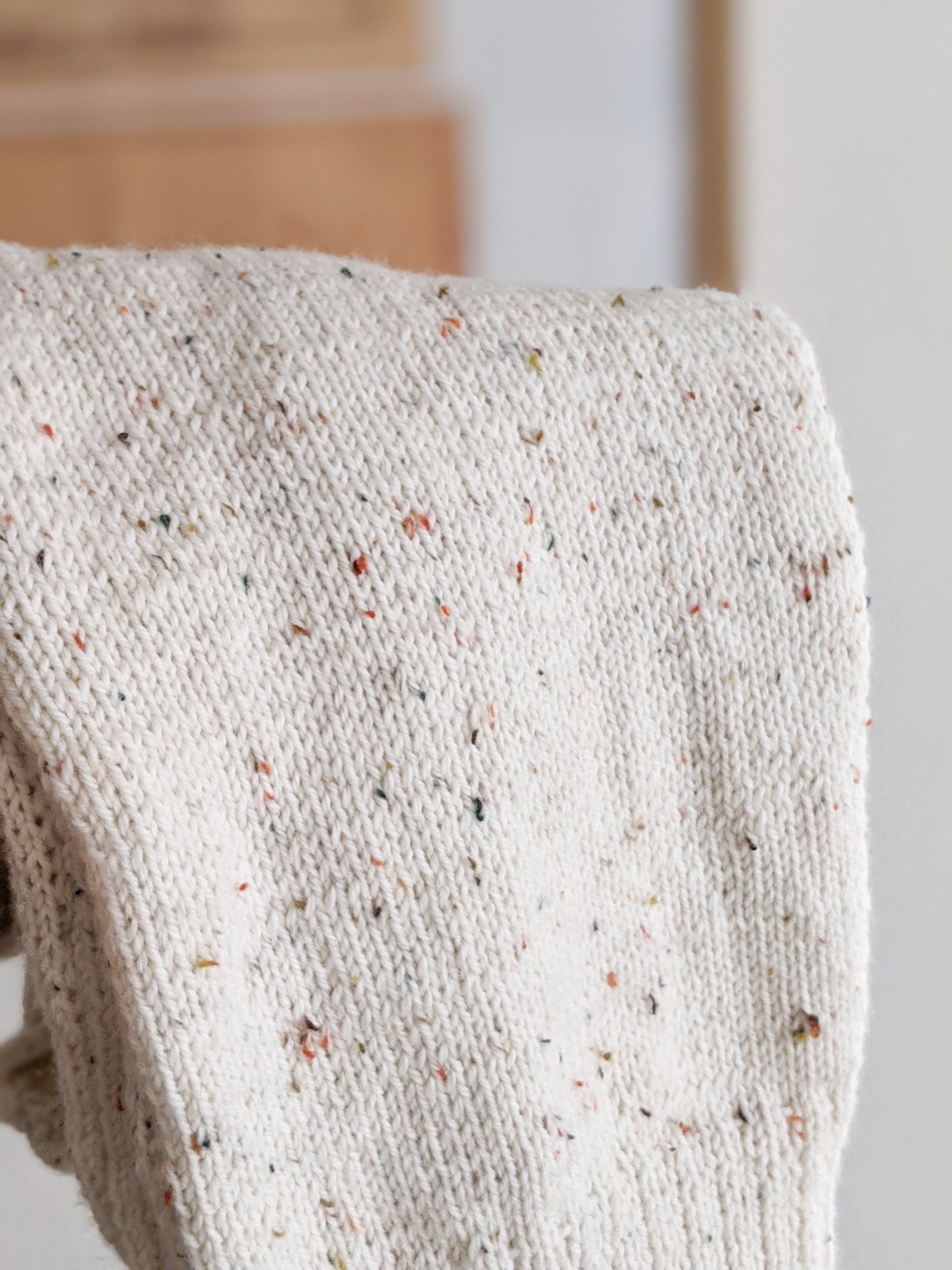 Hand knitted wool jumper Poetry