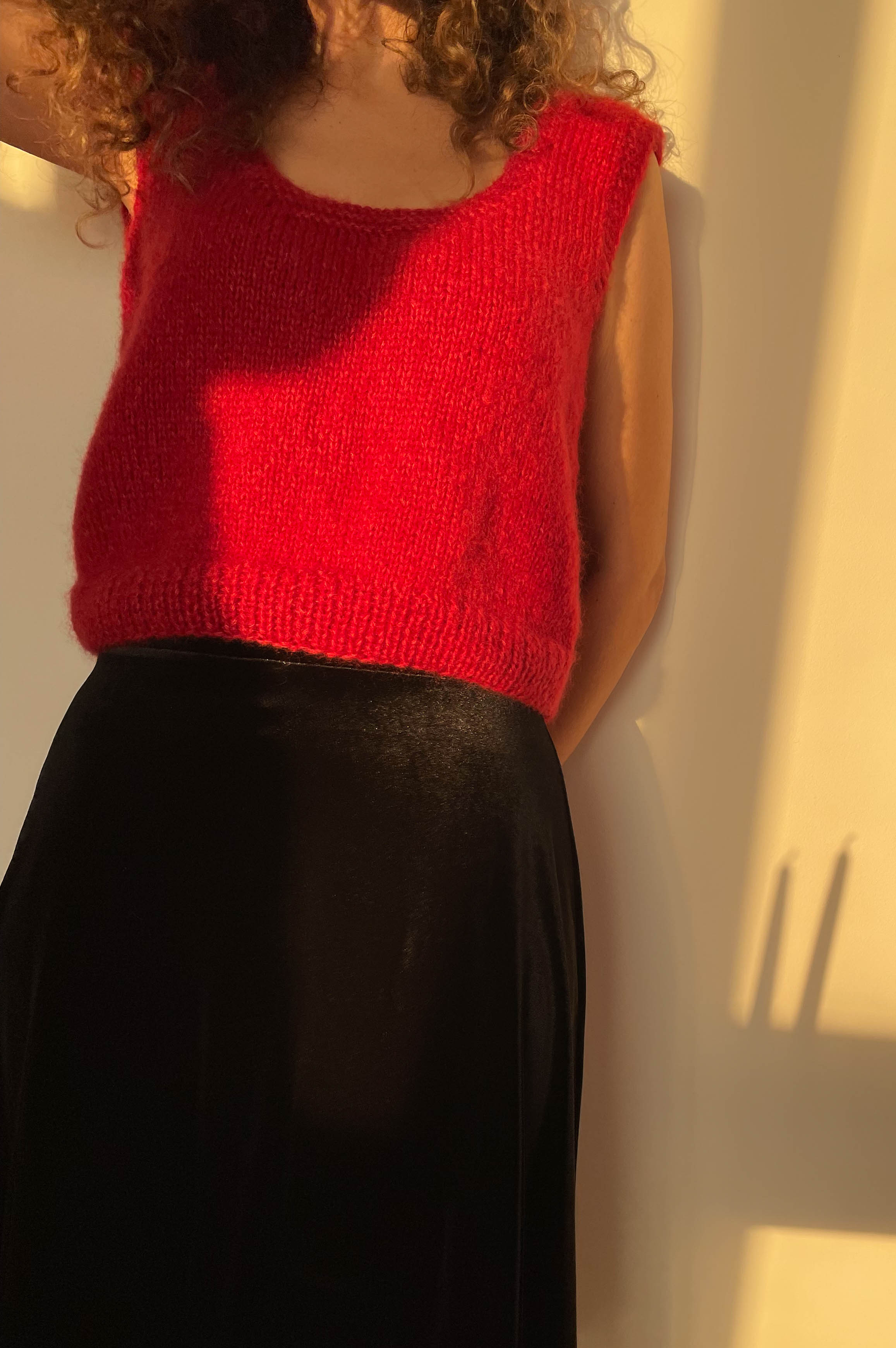 Mohair and Natural Silk Knitted Top