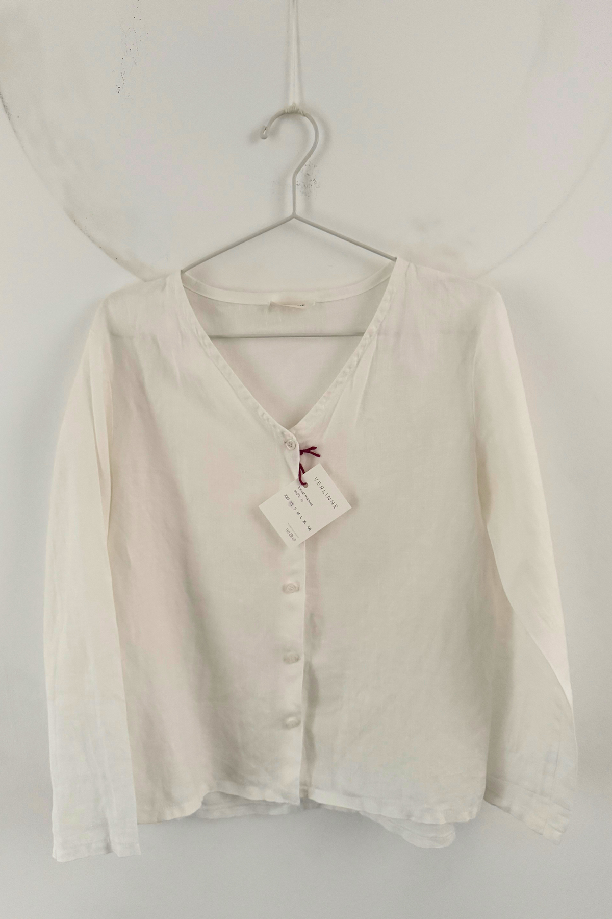 PRE-LOVED Bluză Din In Lejeră, Cu Nasturi Katelyn Alb XS