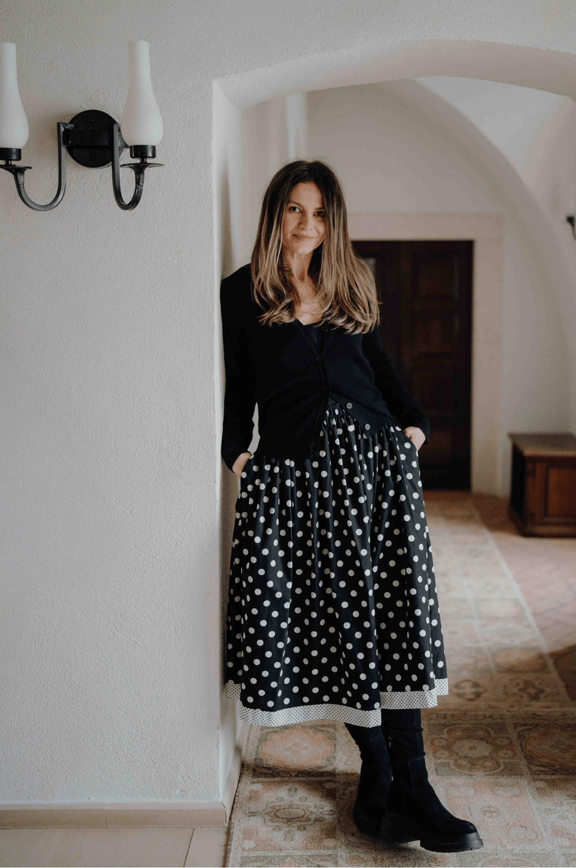 Organic Cotton Poplin Midi Skirt