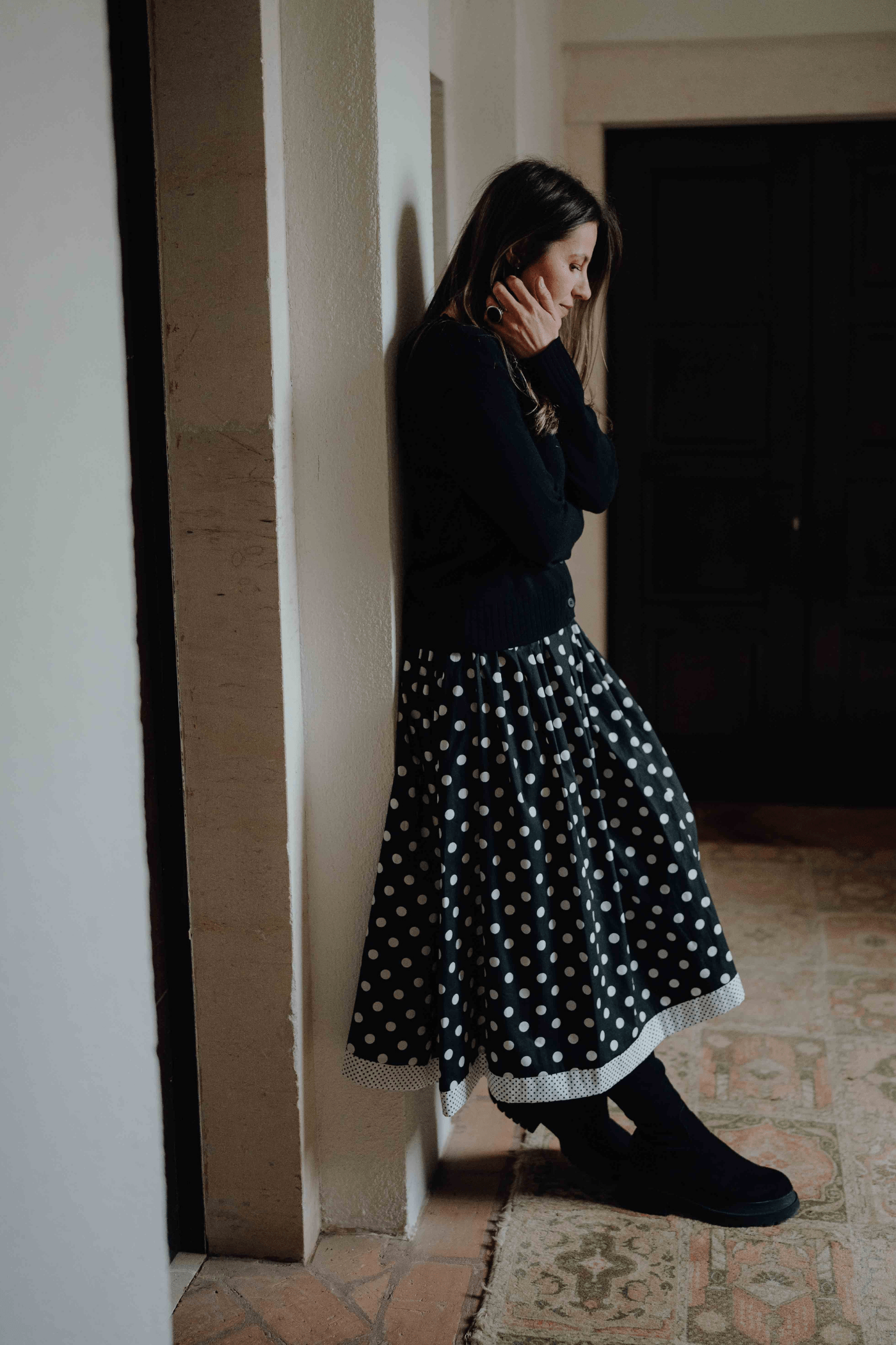 Organic Cotton Poplin Midi Skirt